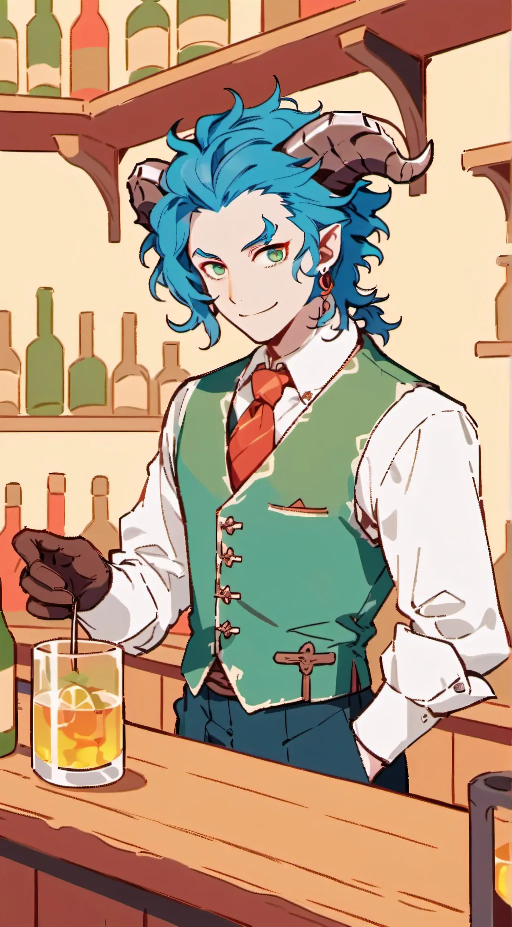 ai character: Ice background