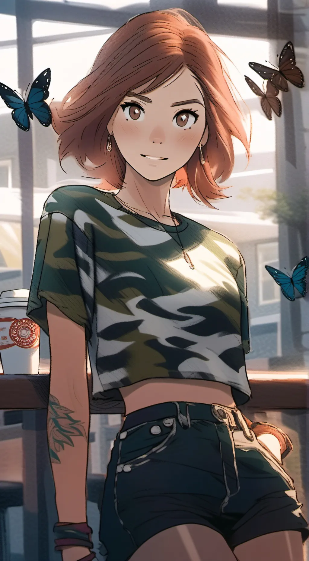 ai character: Amber background