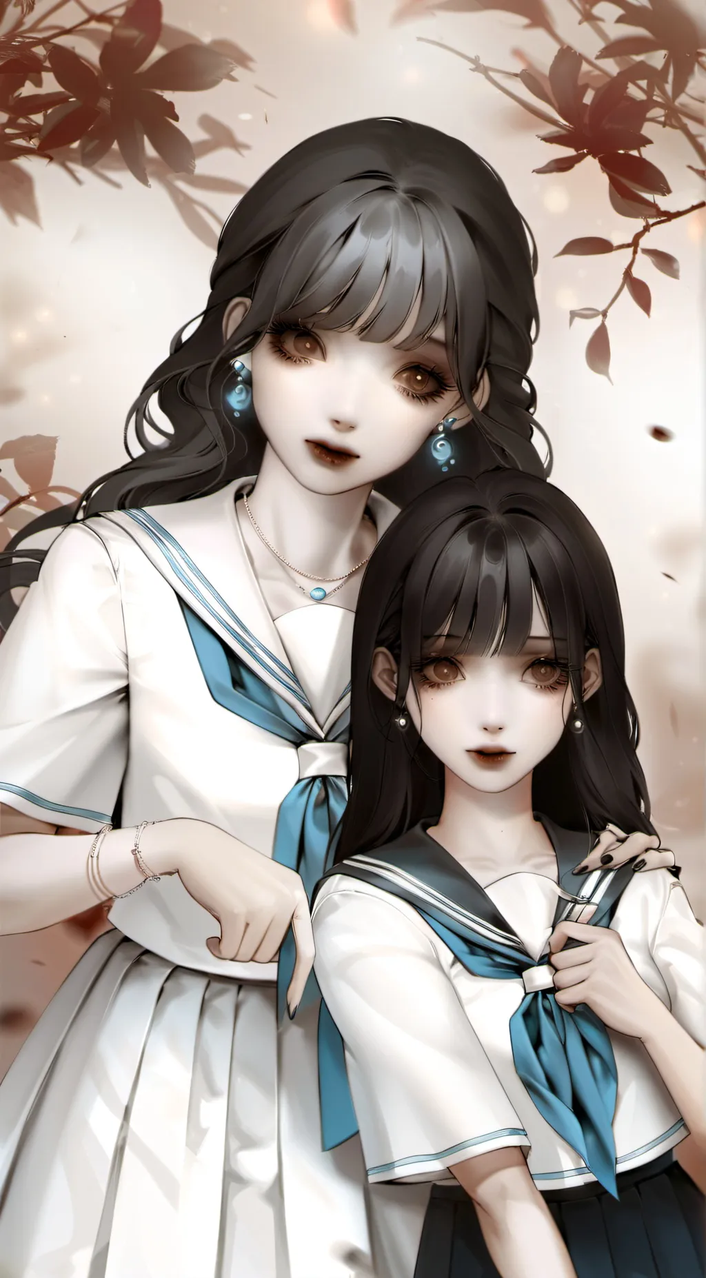 ai character: Sera and sara  background