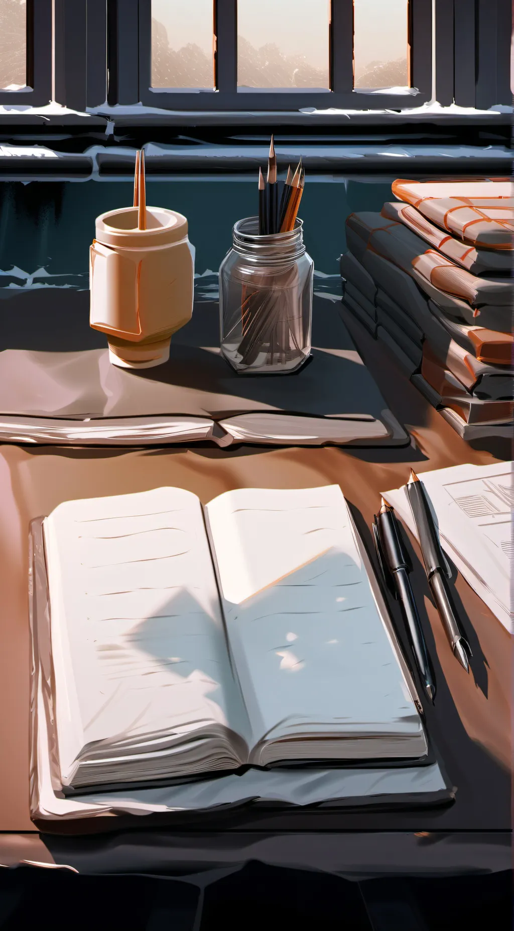 ai character: Magic book background