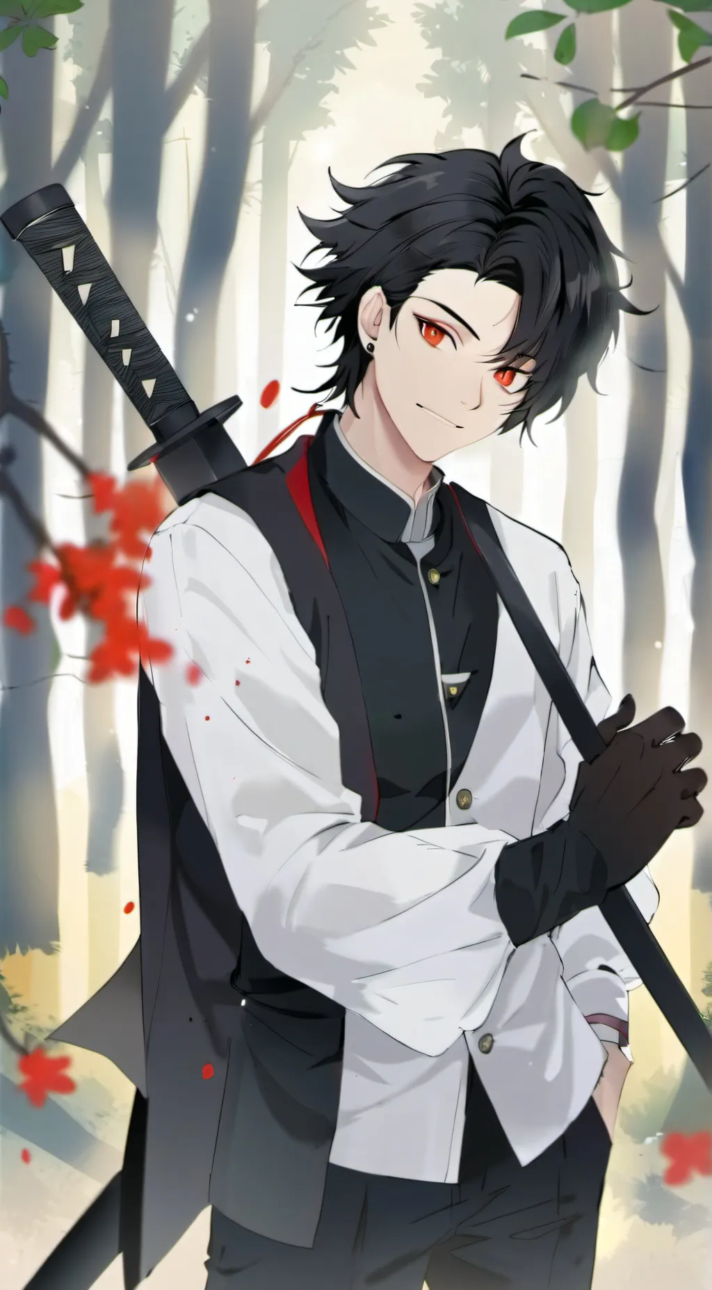 ai character: demon Slayer  background