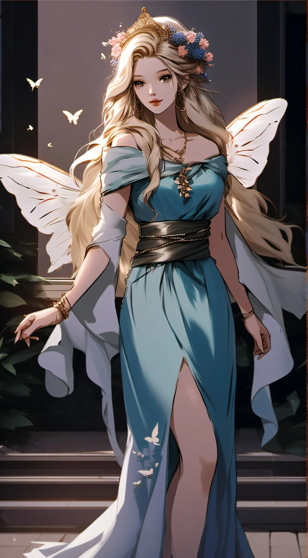 ai character: Meadow background