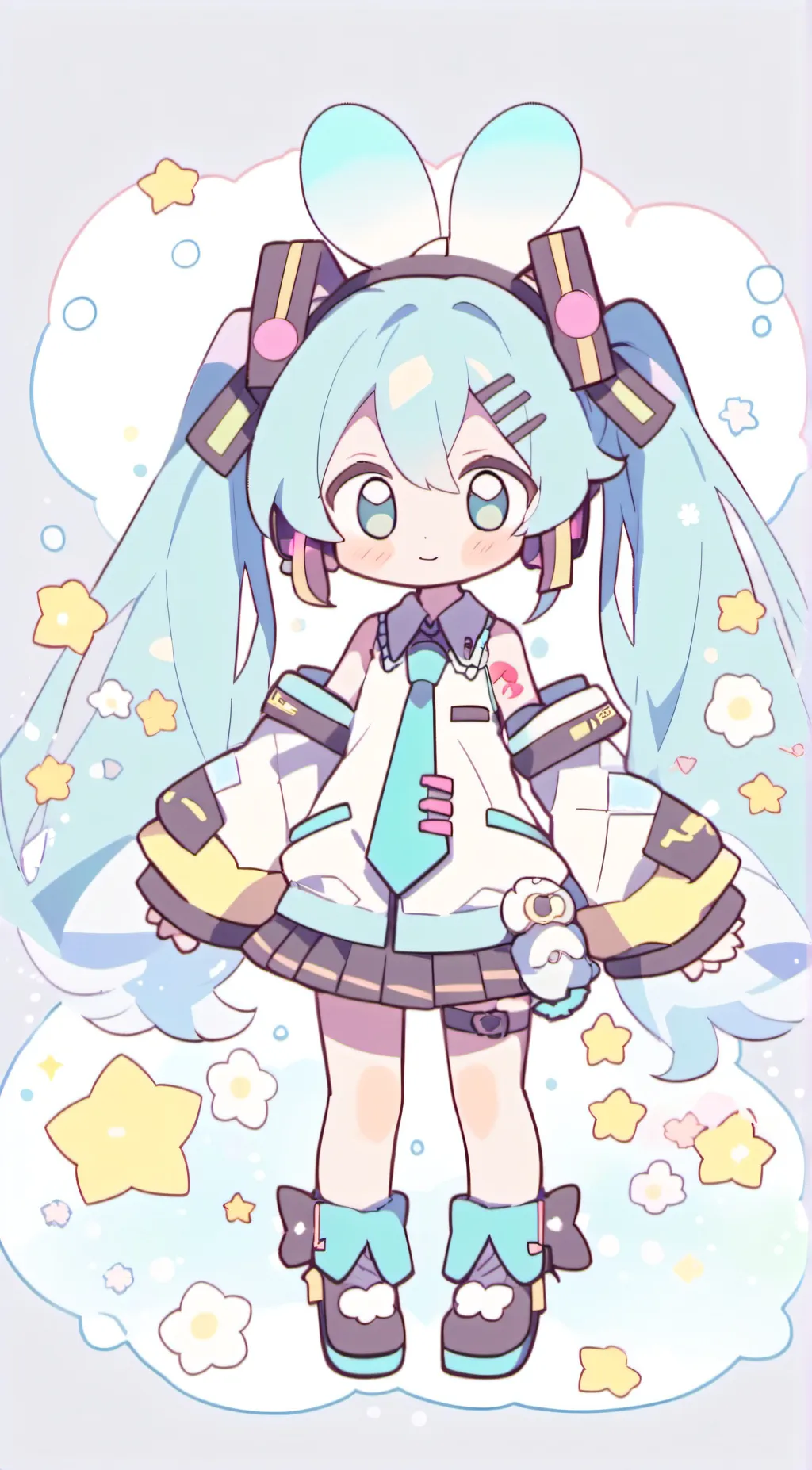 ai character: hatsune miku background