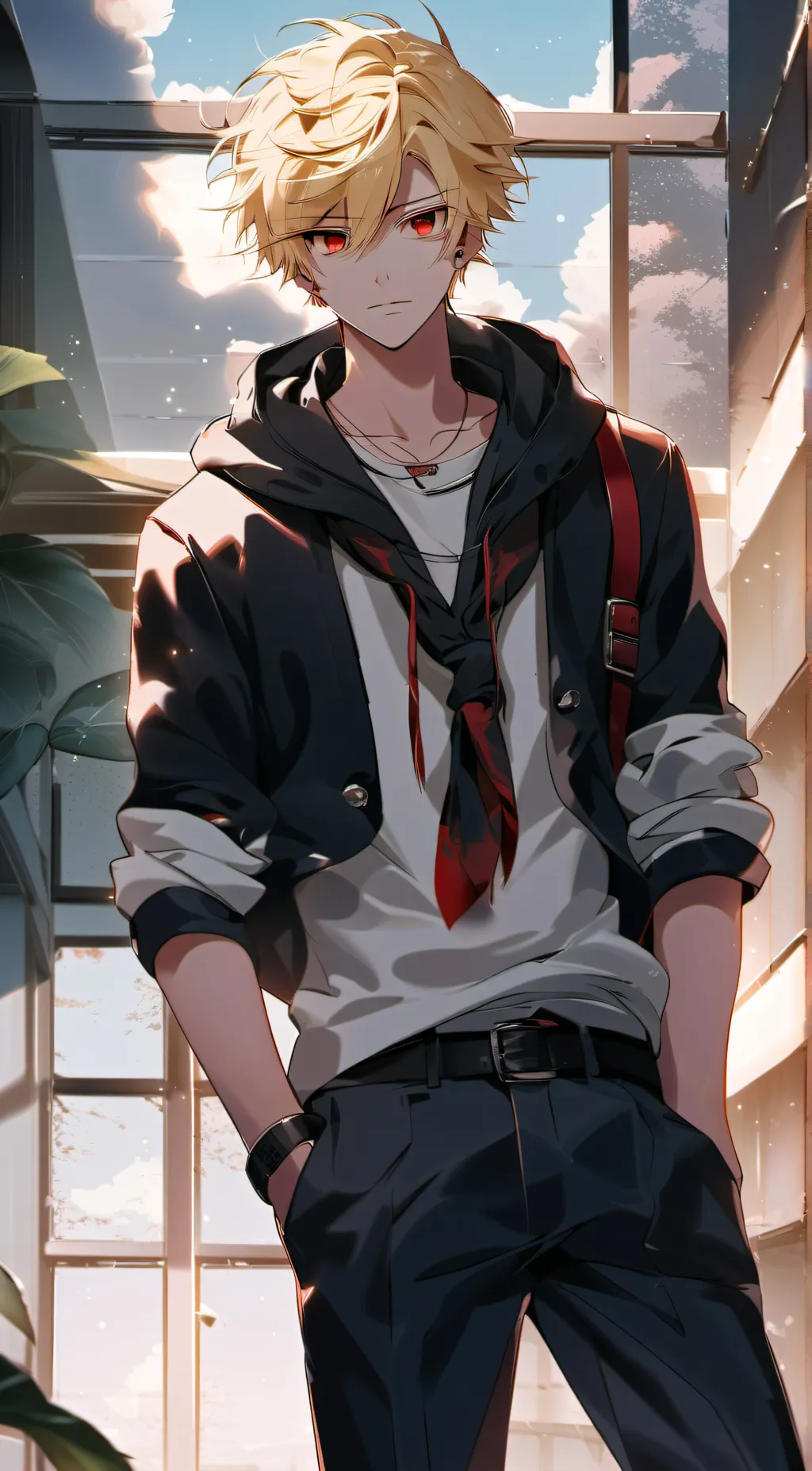 ai character: bakugo  background