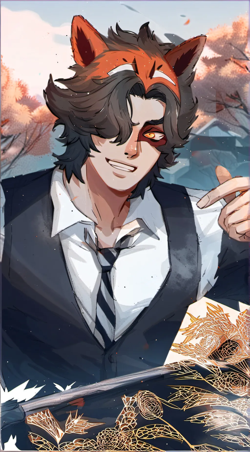 ai character: Michael Afton  background