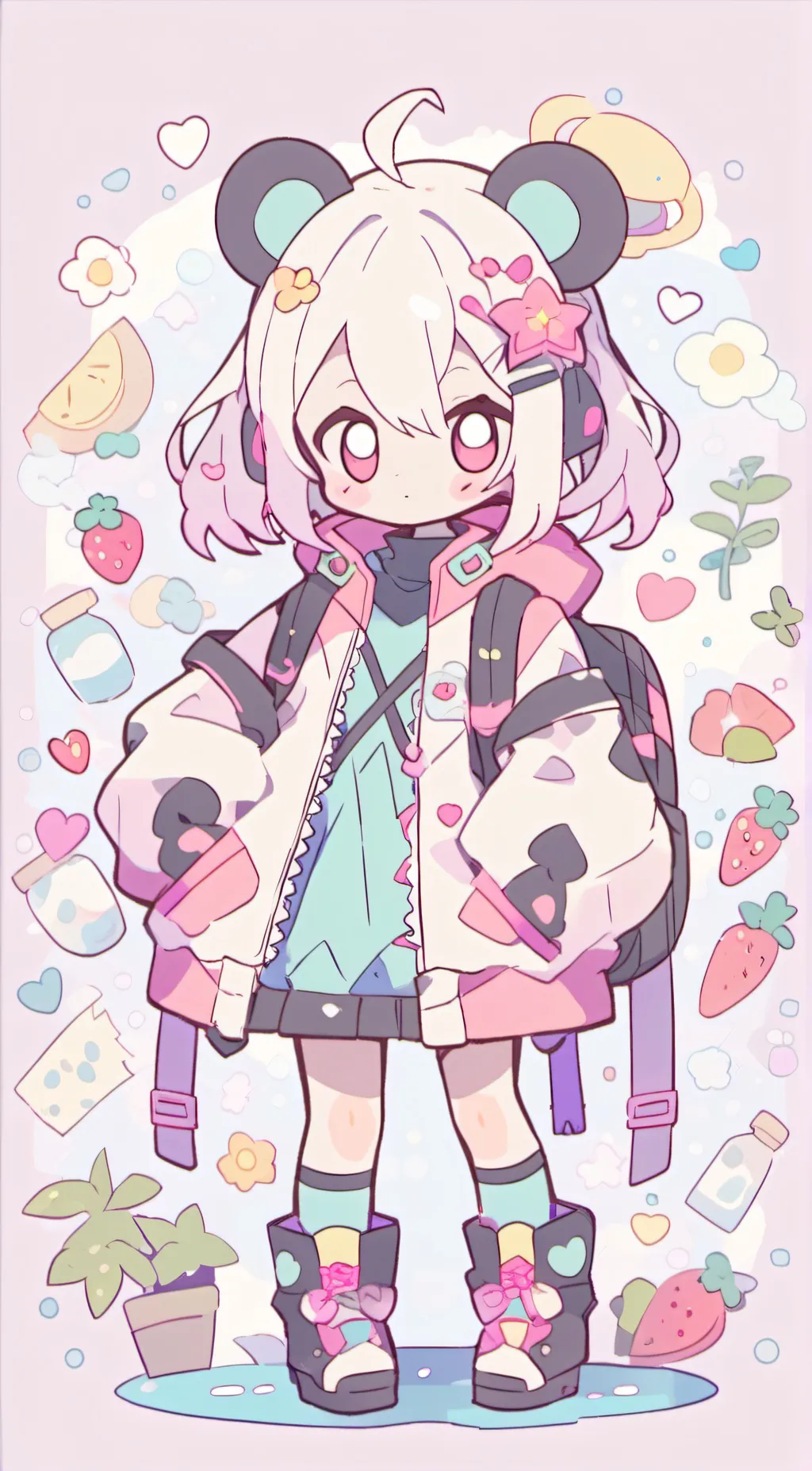 ai character: chalice and emliy background