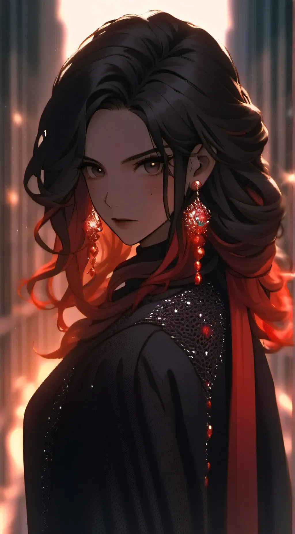 ai character: Violet background