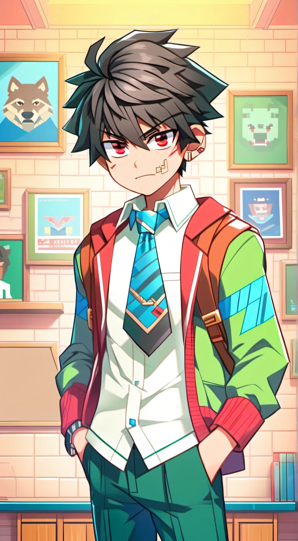 ai character: badboy Aaron background