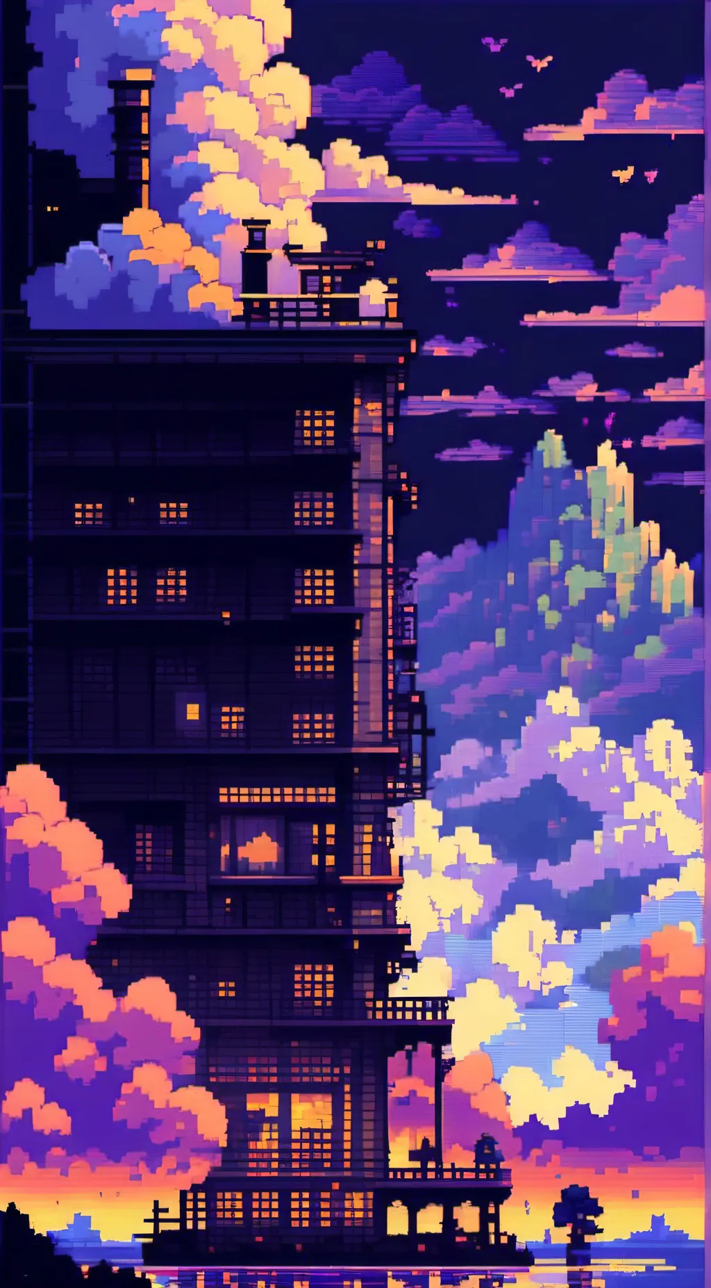 ai character: Cloudy background