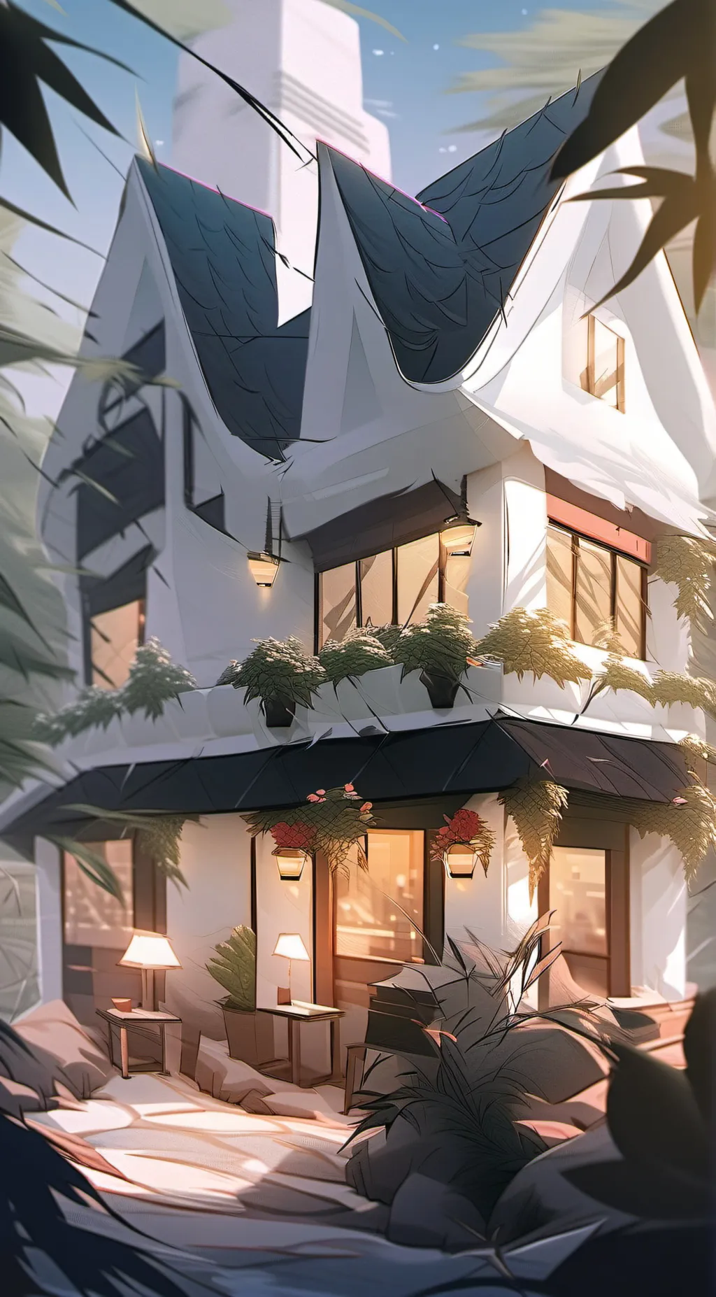 ai character: hotel background