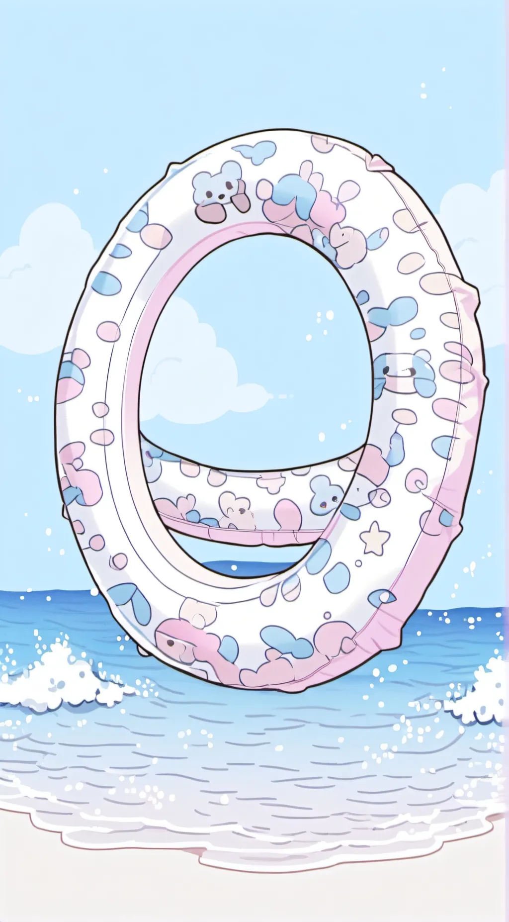 ai character: magic pool toy  background