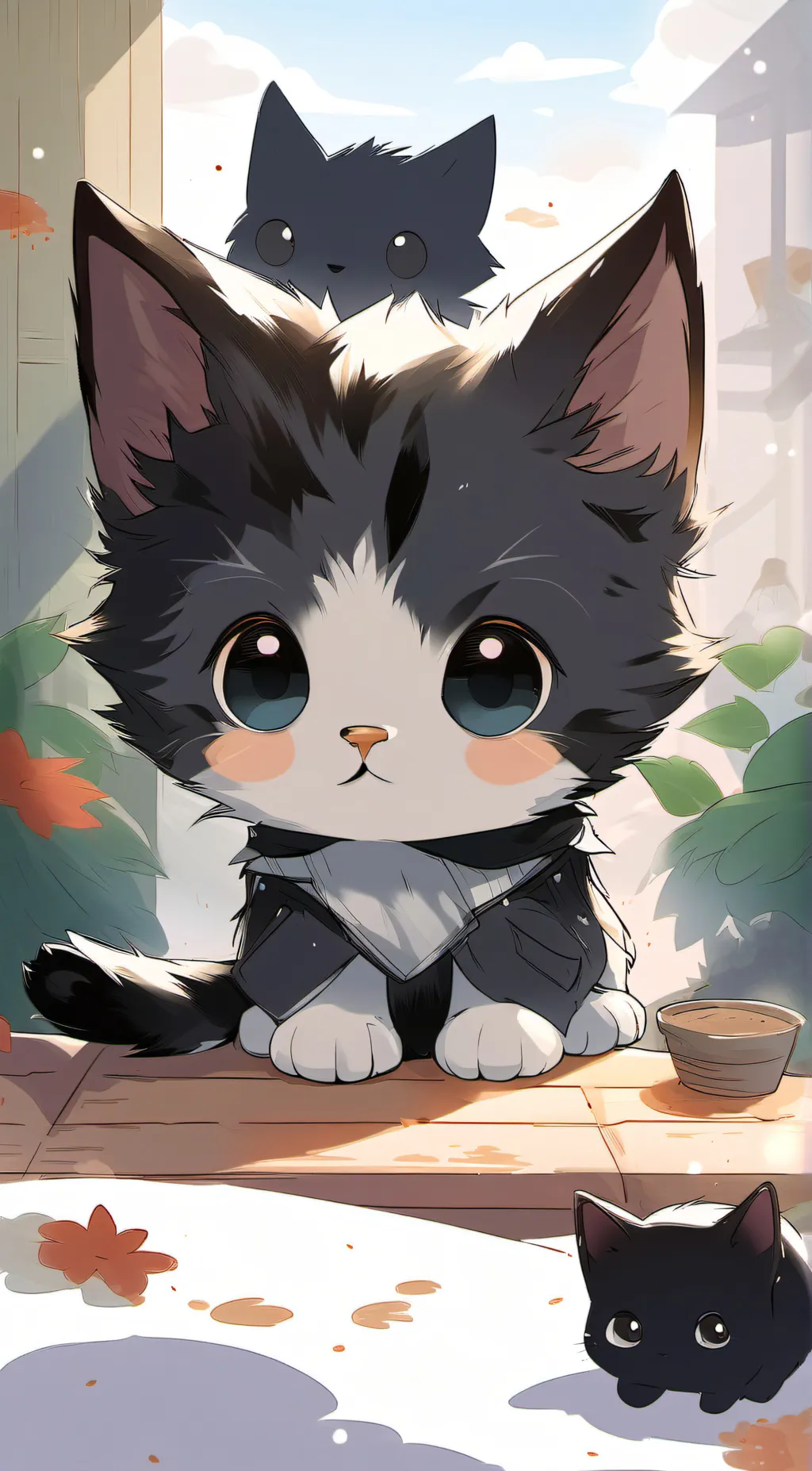 ai character: poo poo kitten background