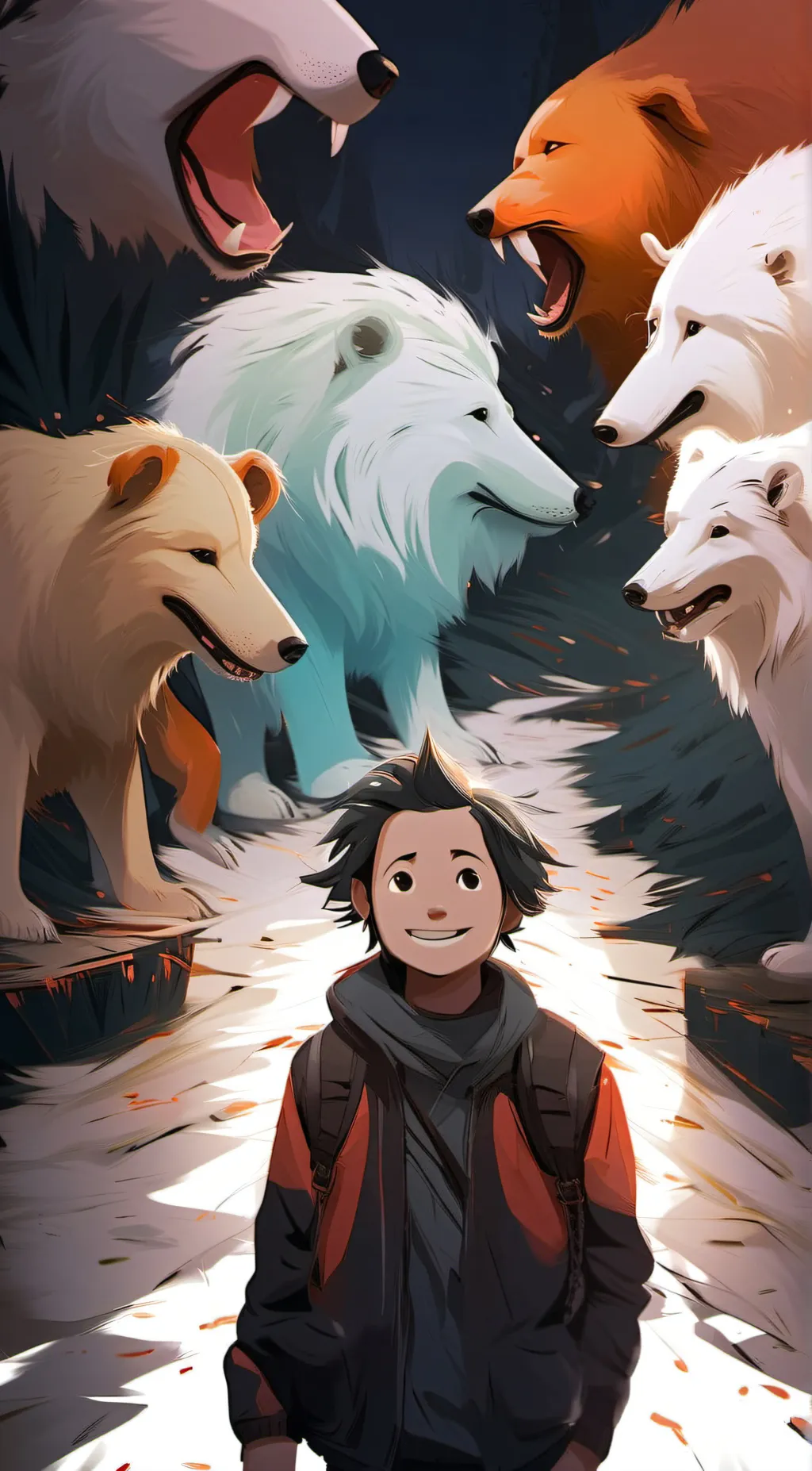 ai character: wolf king background