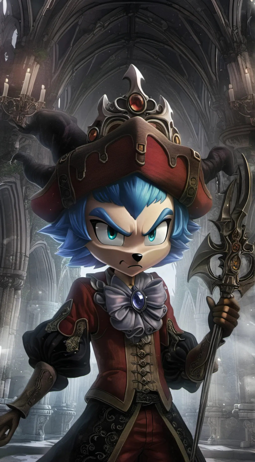 ai character: evil Sonic background