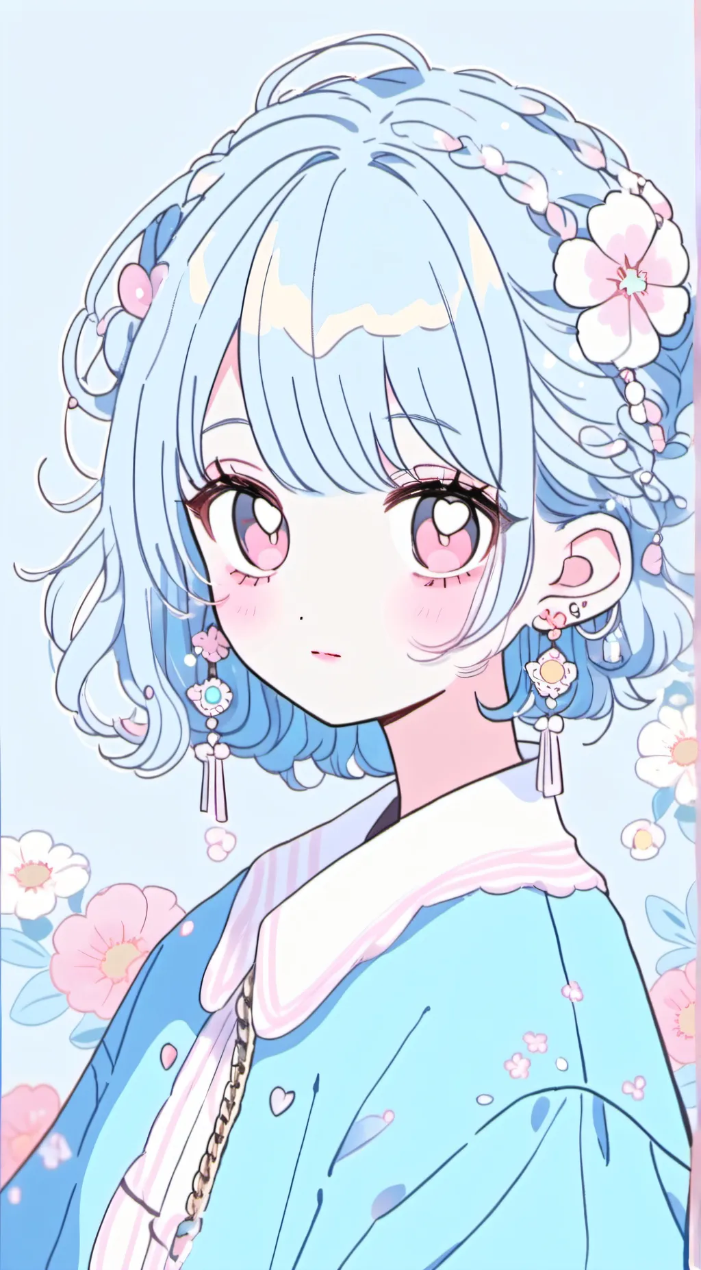 ai character: flower background