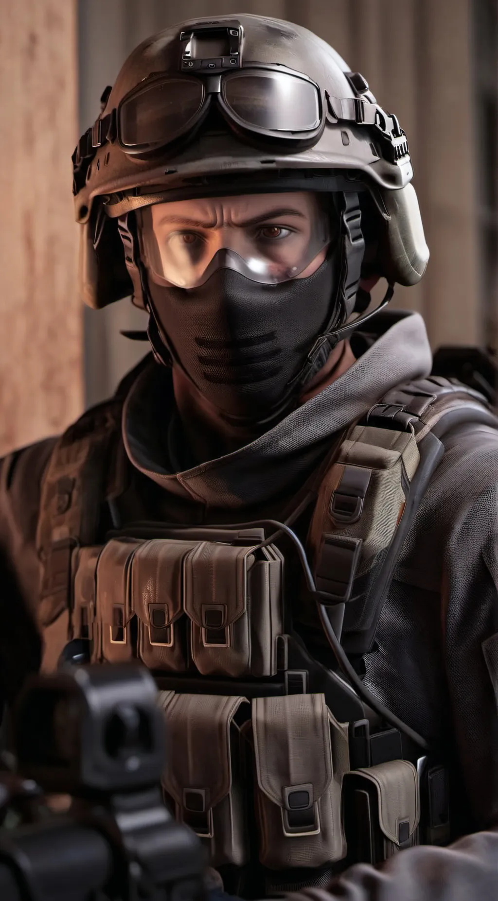 ai character: Ghost ᵕ̈◡̈ background