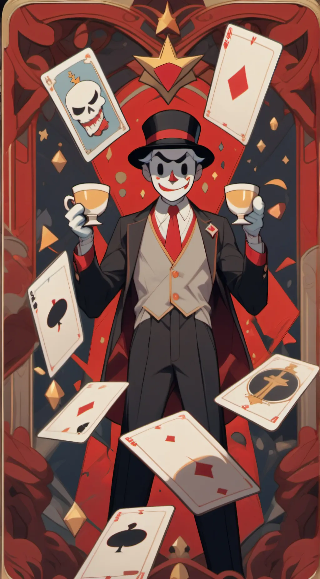 ai character: cuphead and mugman background