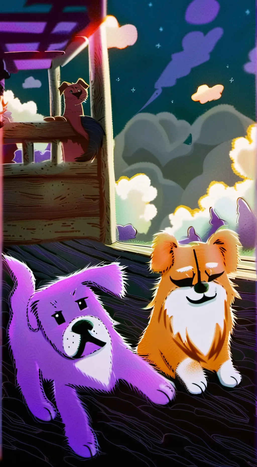 ai character: DogDay background