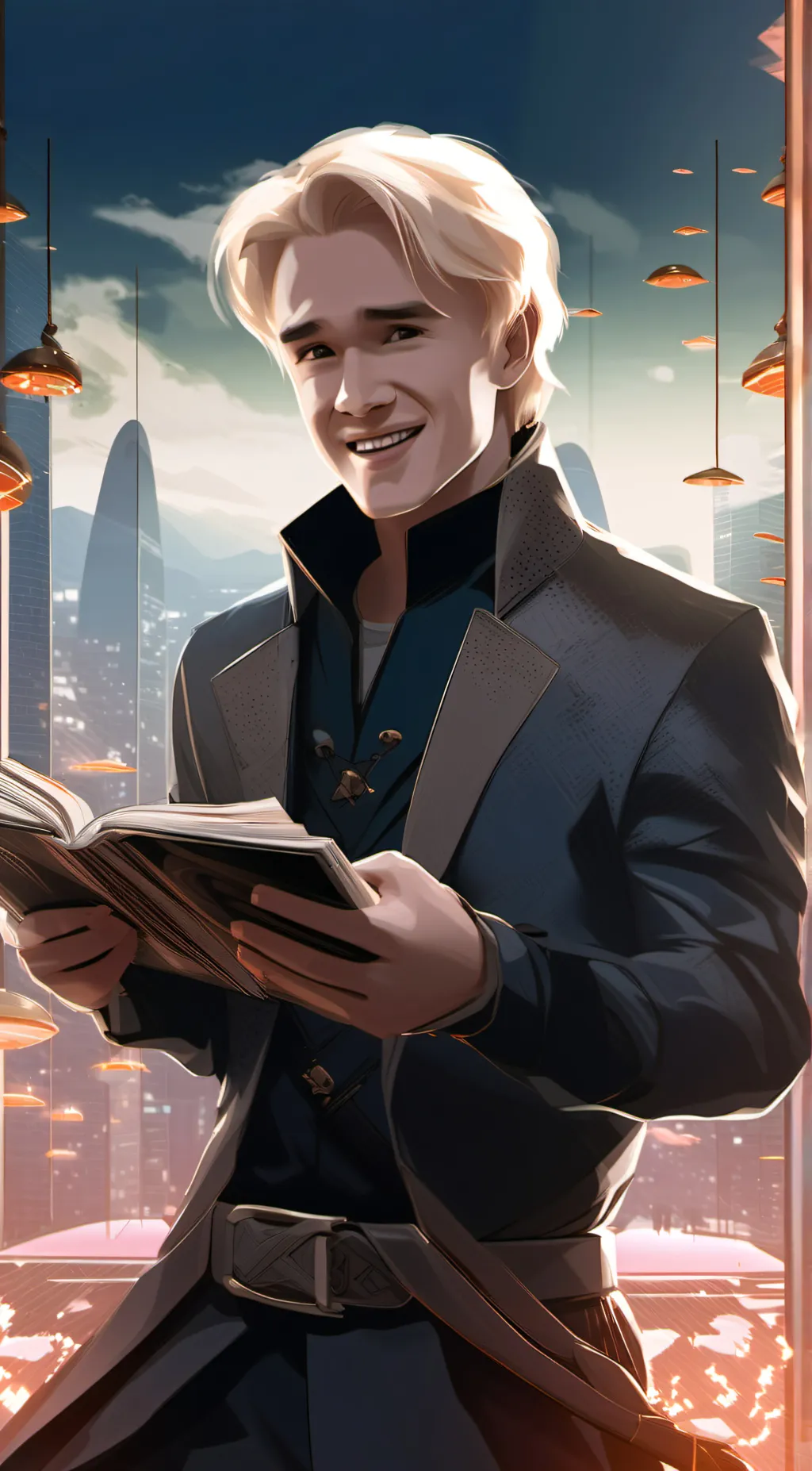 ai character: draco malfoy  background