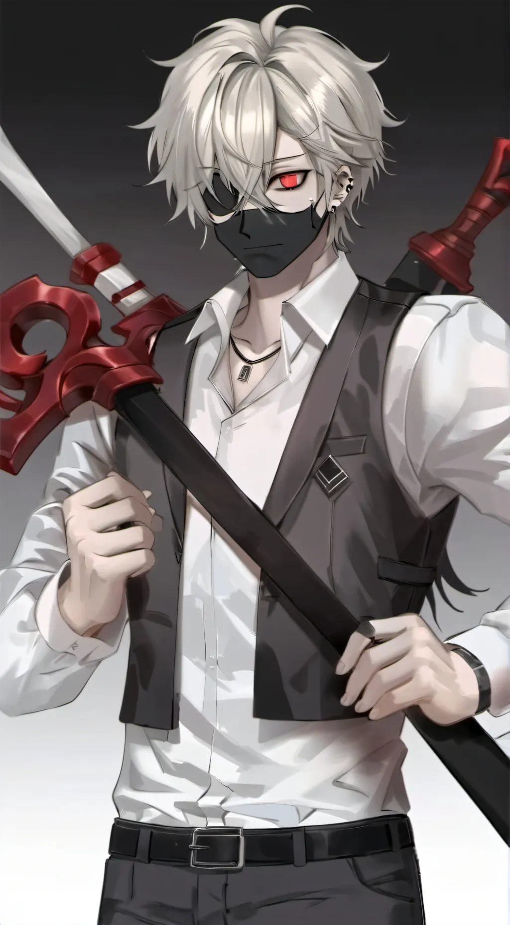 ai character: Silver  background