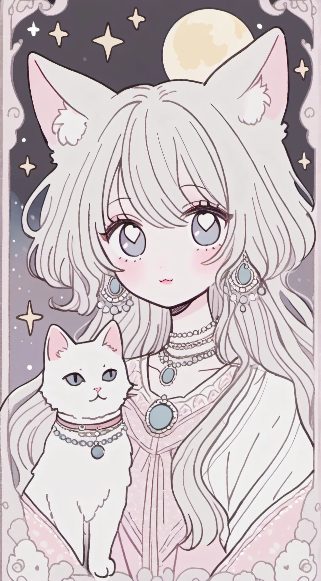 ai character: Moon background