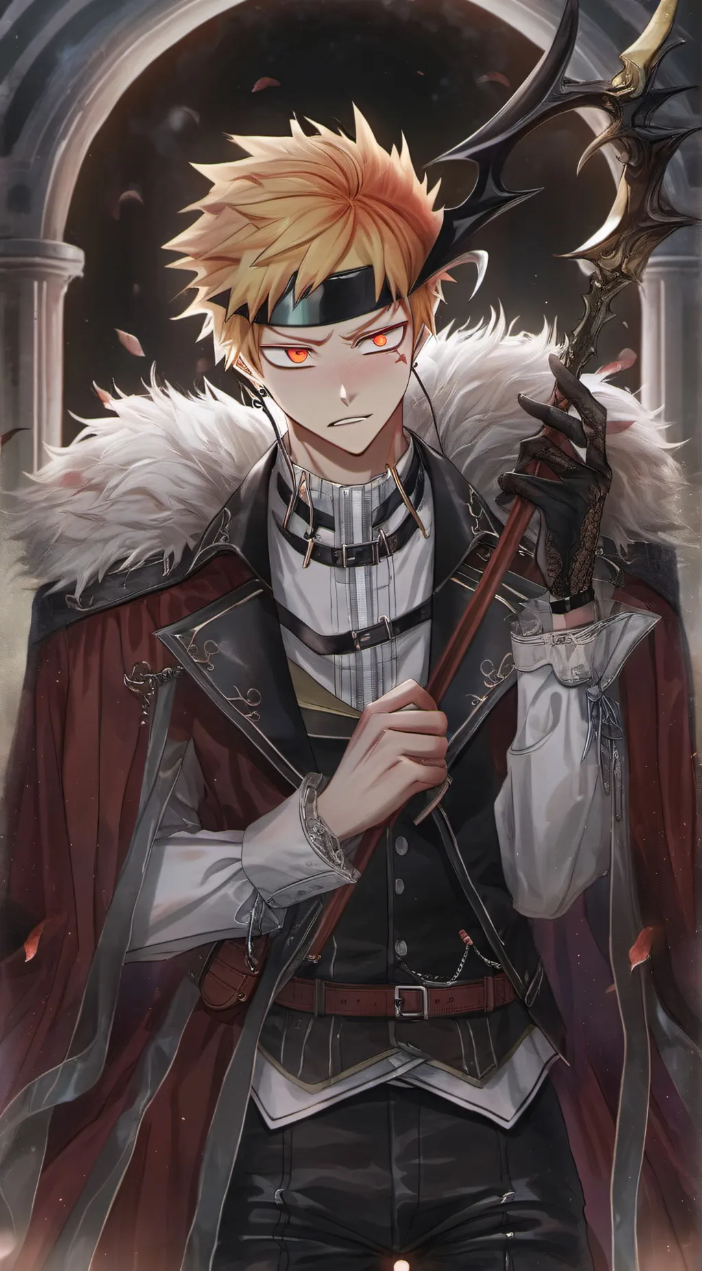 ai character: king bakugo  background