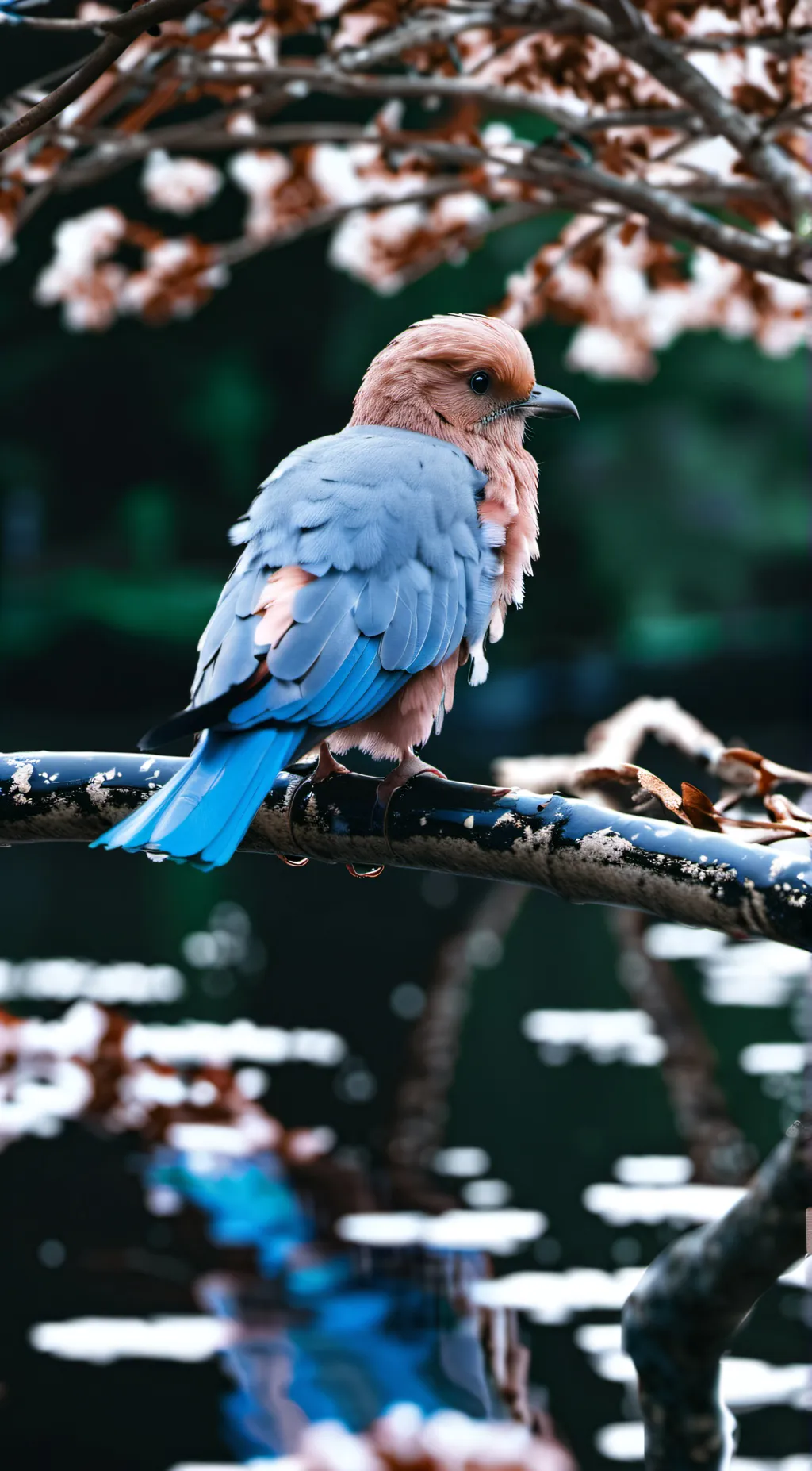 ai character: (Blue bird)jan background