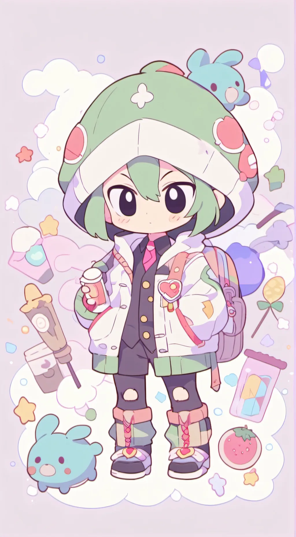 ai character: candy 🍭 background