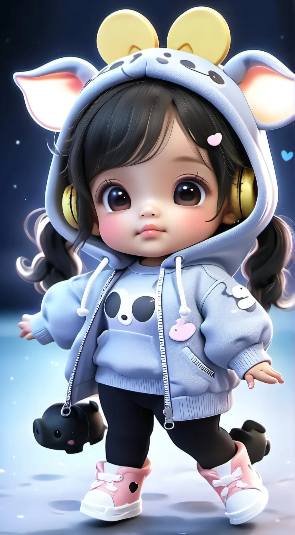 ai character:  Strawberry background