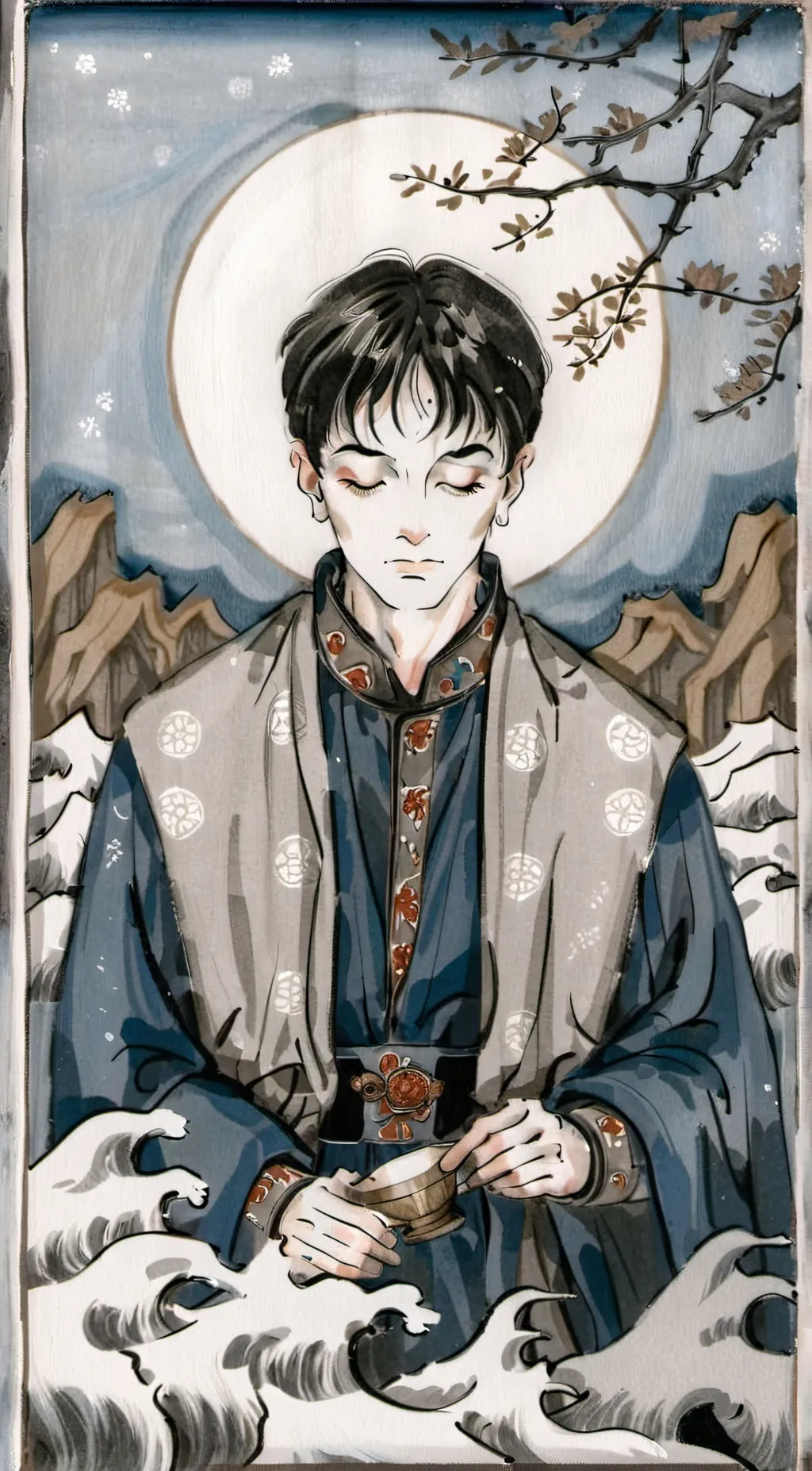 ai character: Moon background