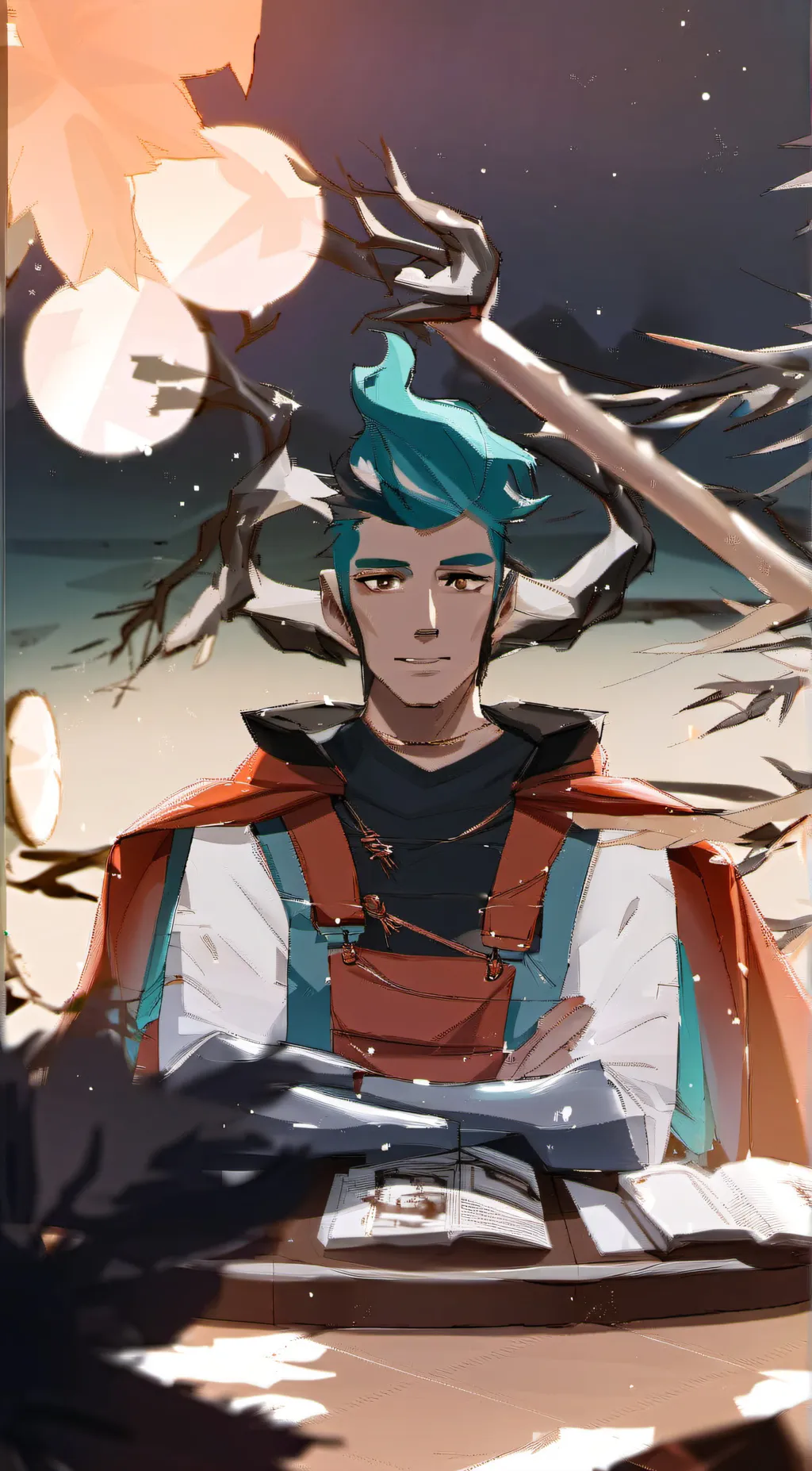 ai character: Aqua background