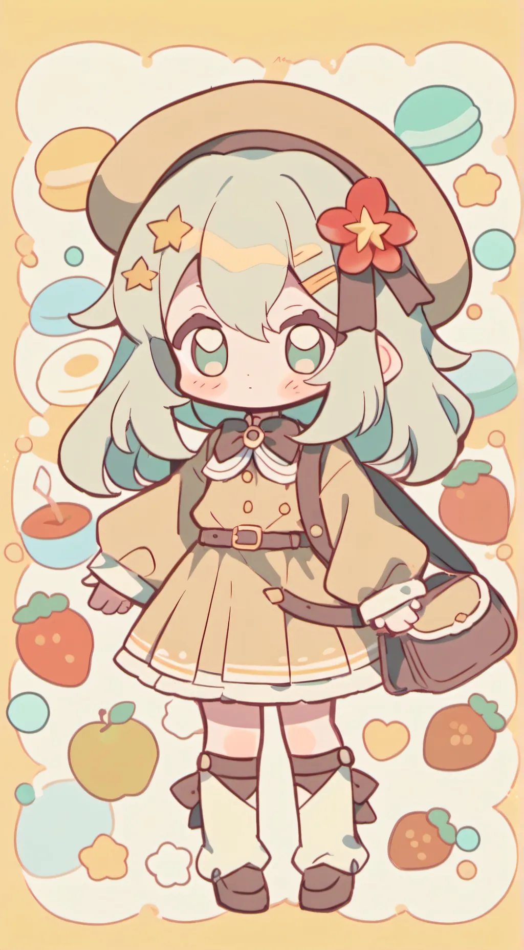 ai character: Lavender background