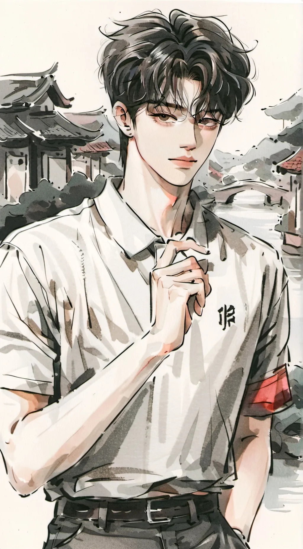 ai character: Adrian  background