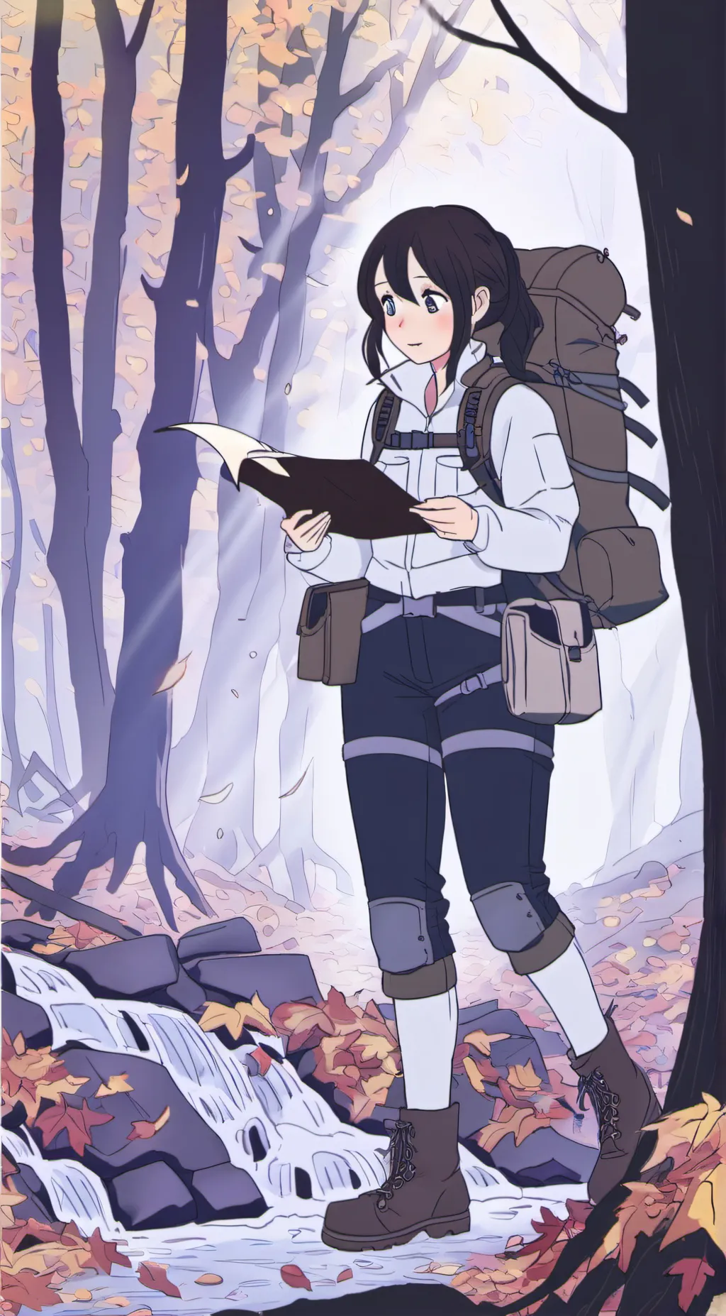 ai character: Autumn background