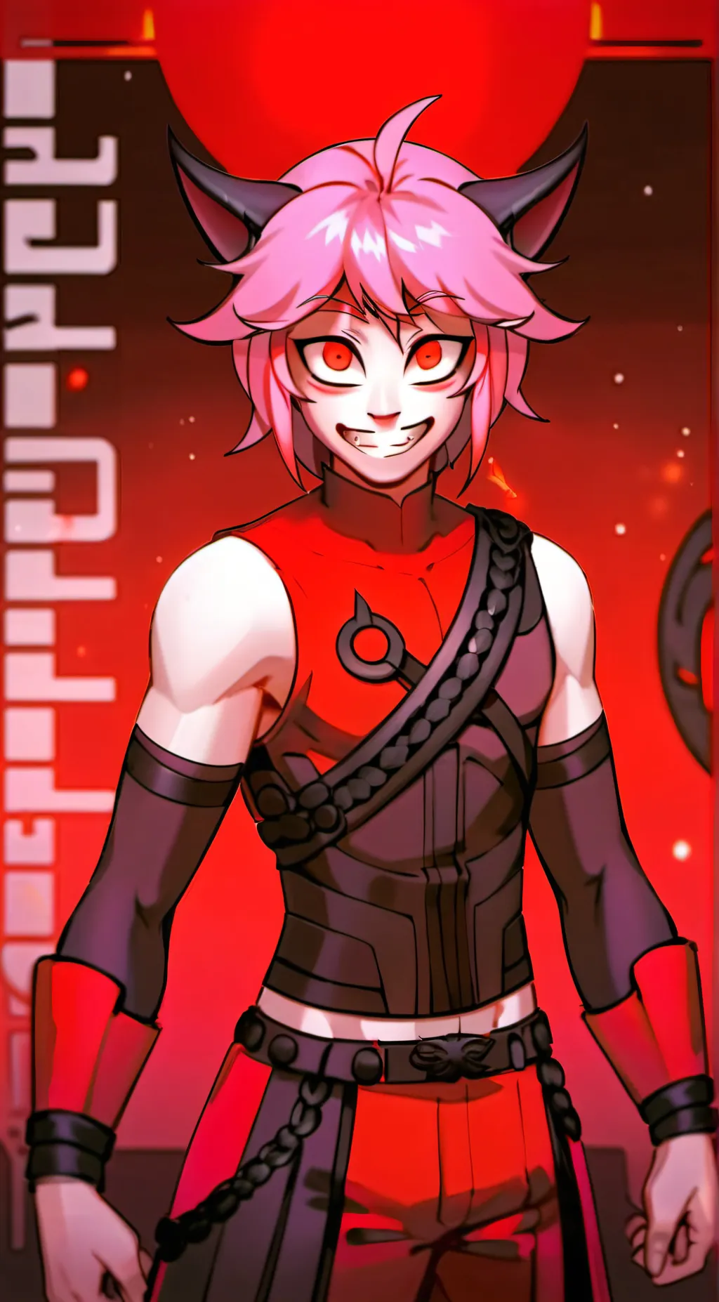 ai character: Alastor x Vox background