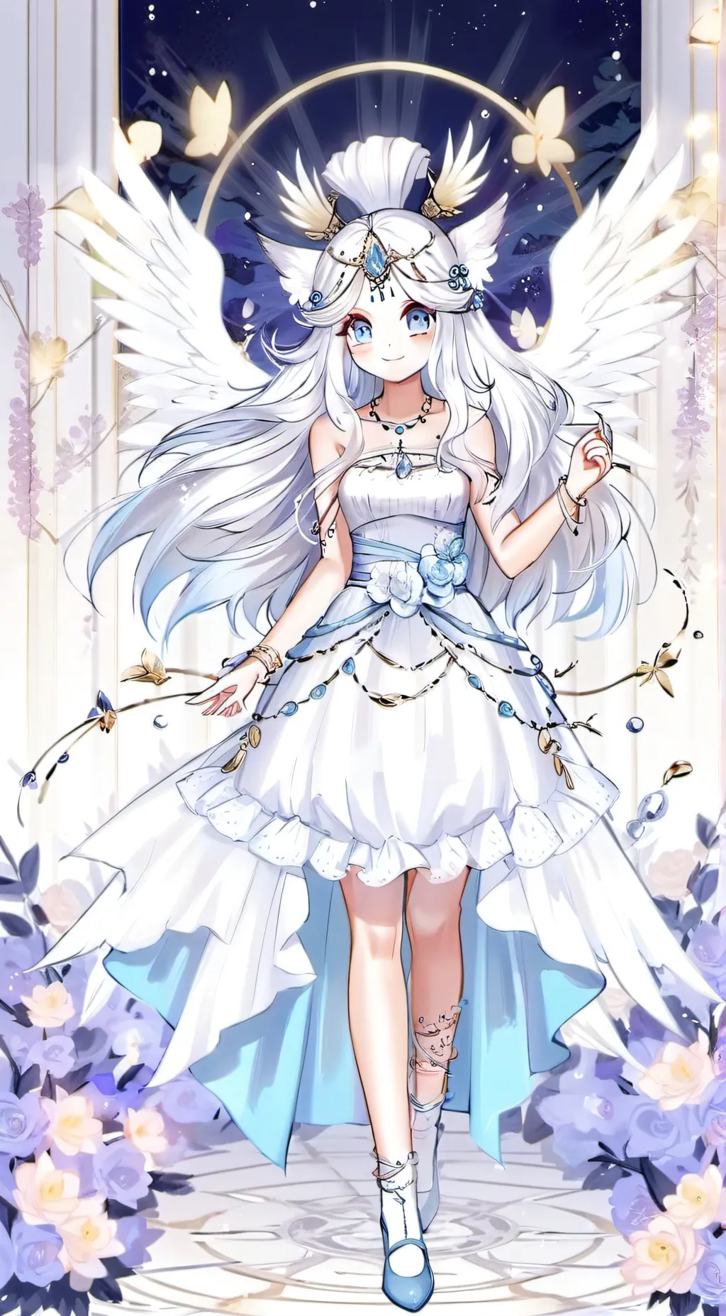 ai character: Aurora background