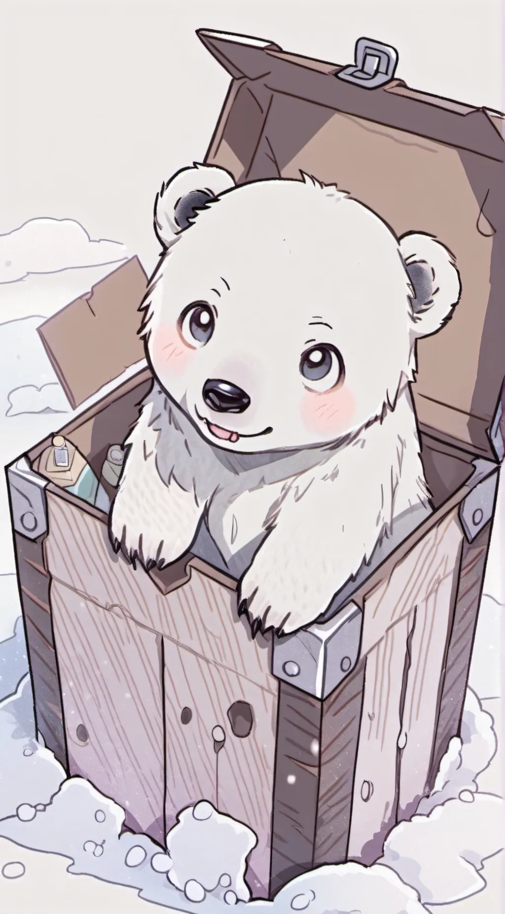 ai character: Snow background