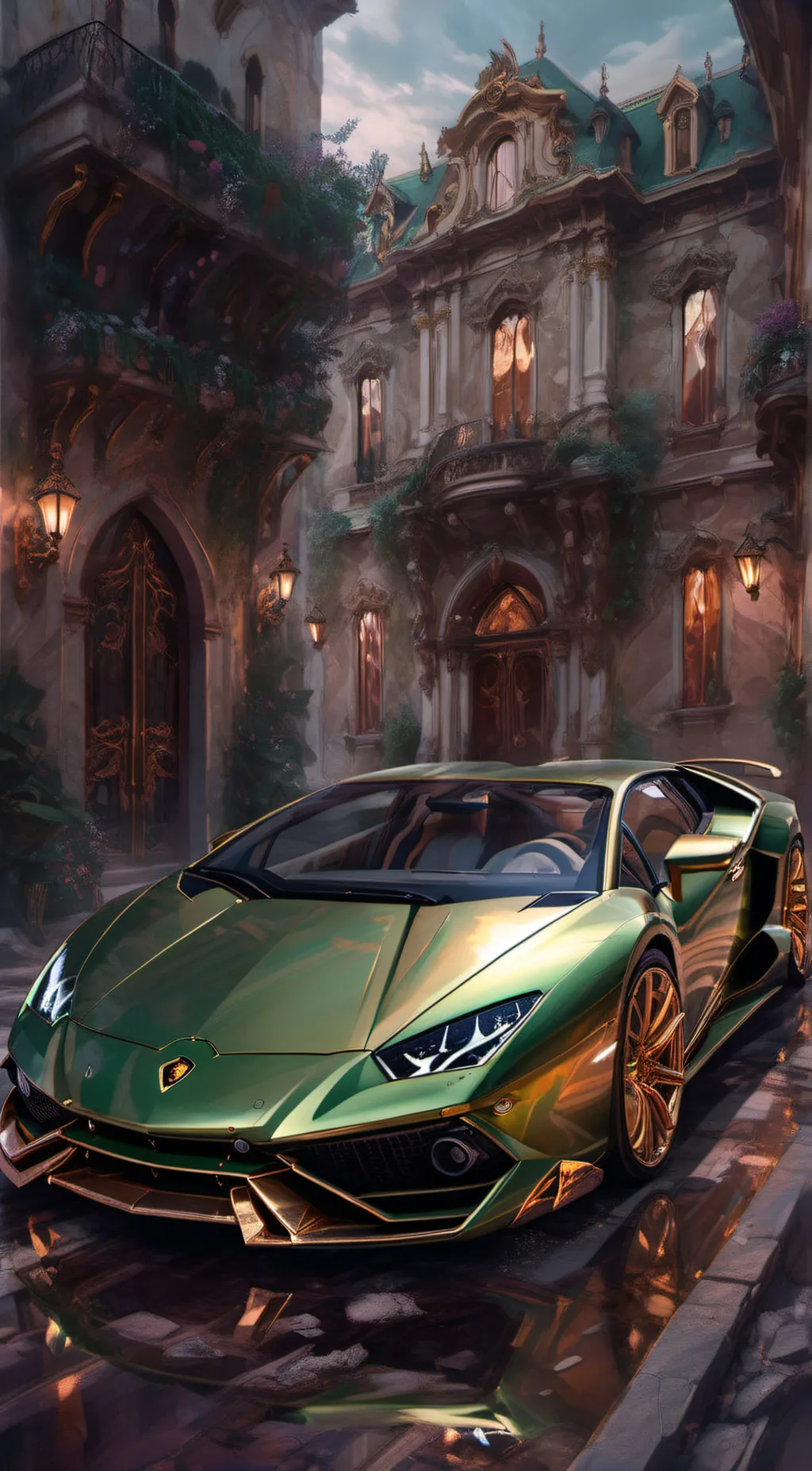 ai character: Lamborghini background