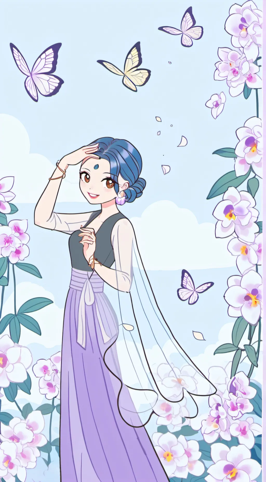 ai character: Petunia from htf background