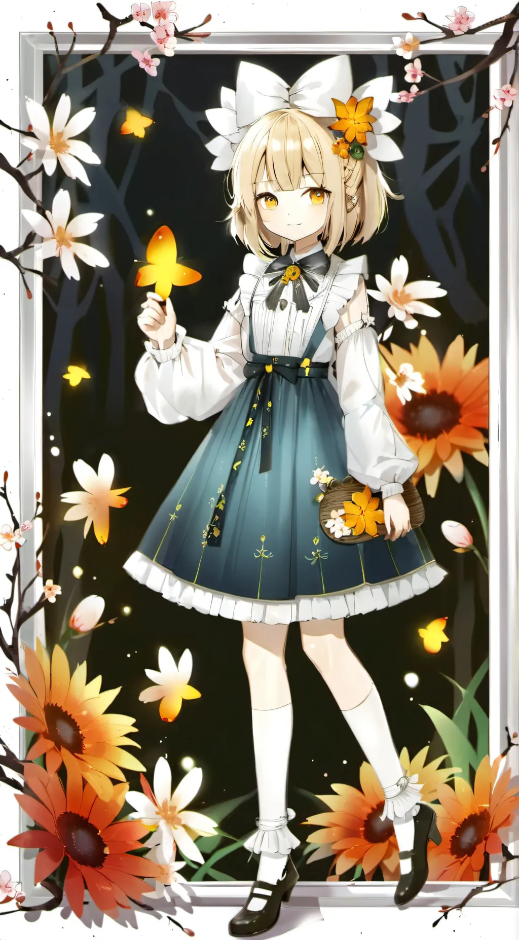 ai character: Amber background