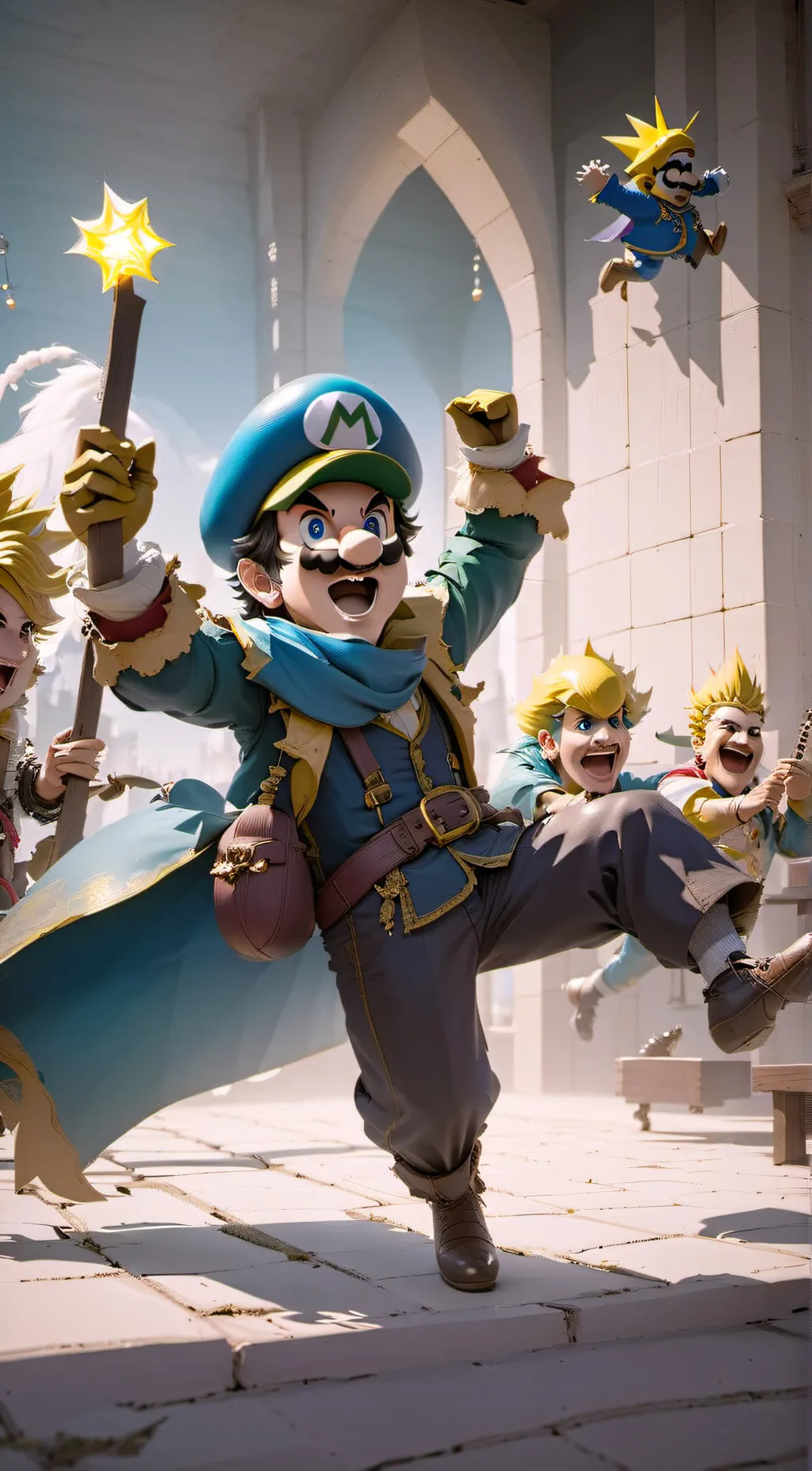 ai character: Koopa Christmas  background