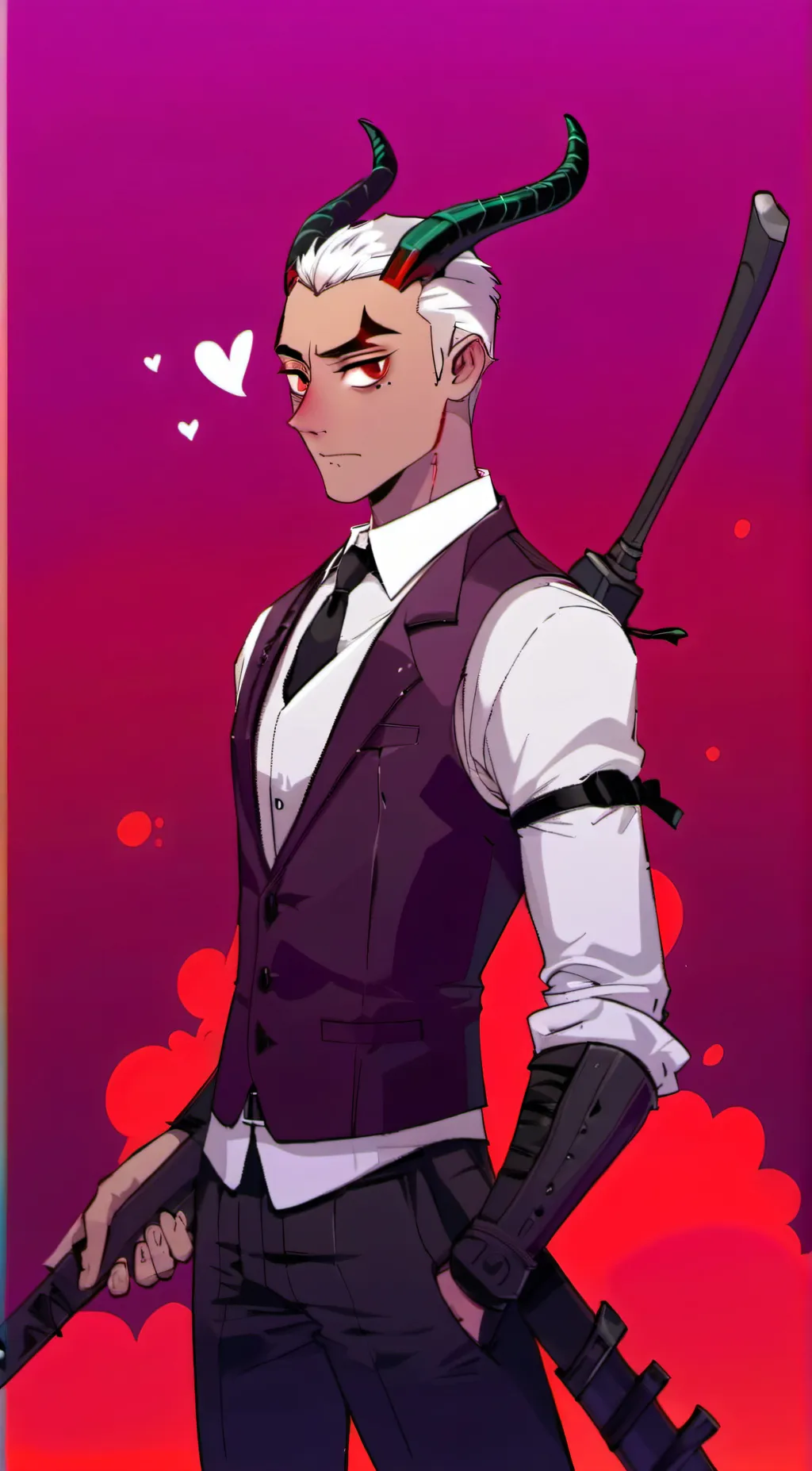 ai character: Blitzo  background