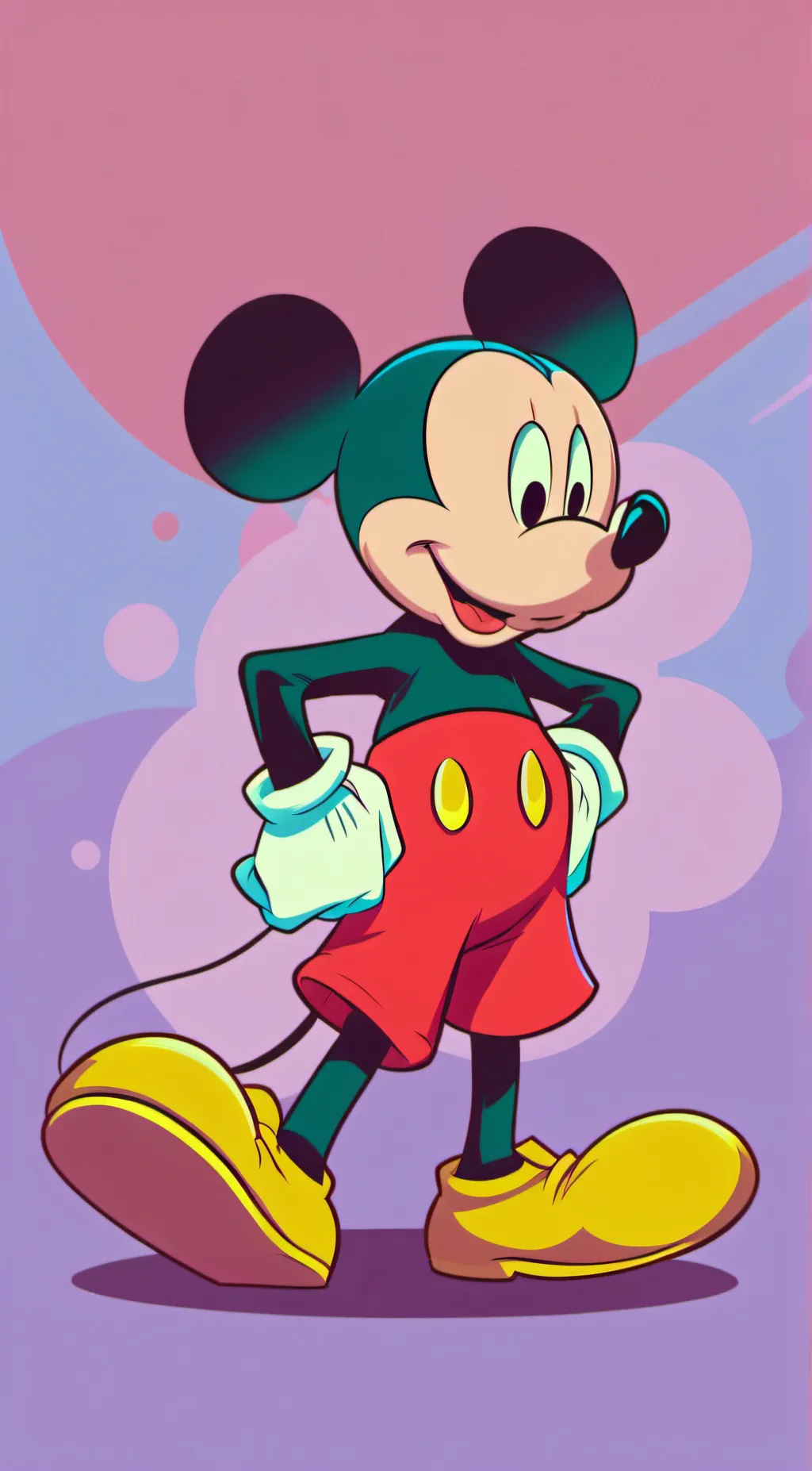 ai character: Mickey Mouse background