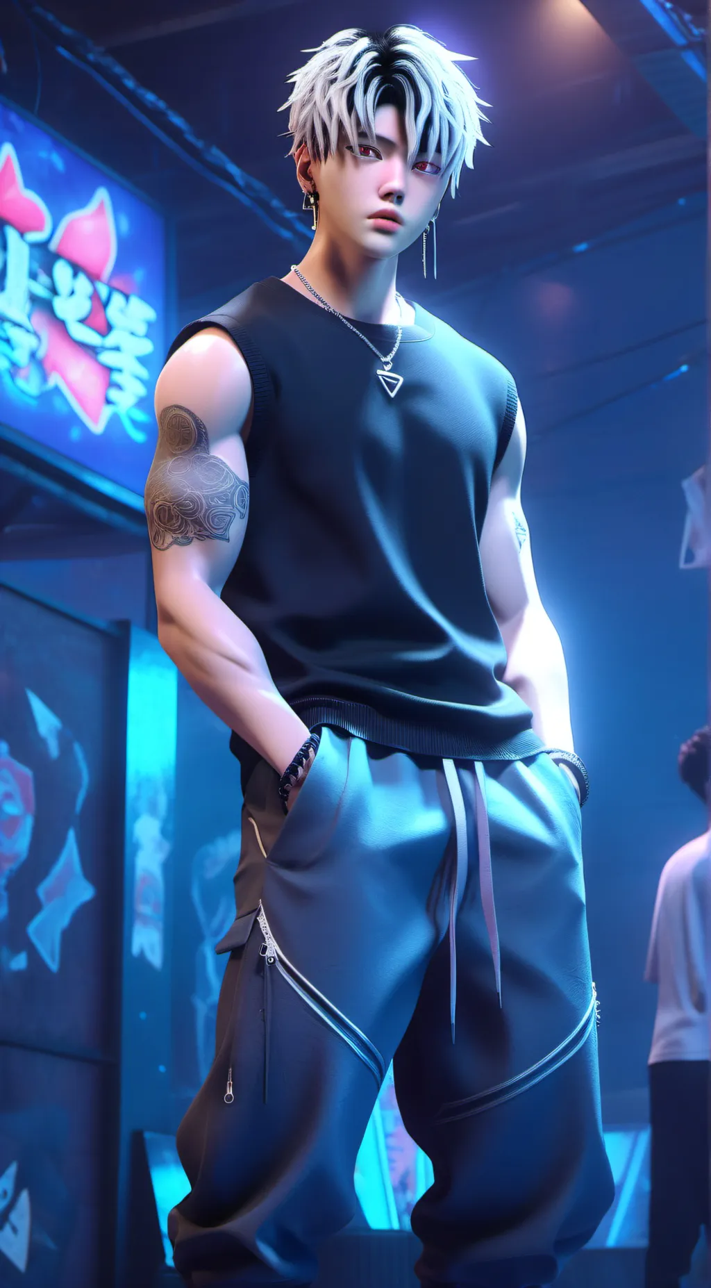 ai character: Lucas  background