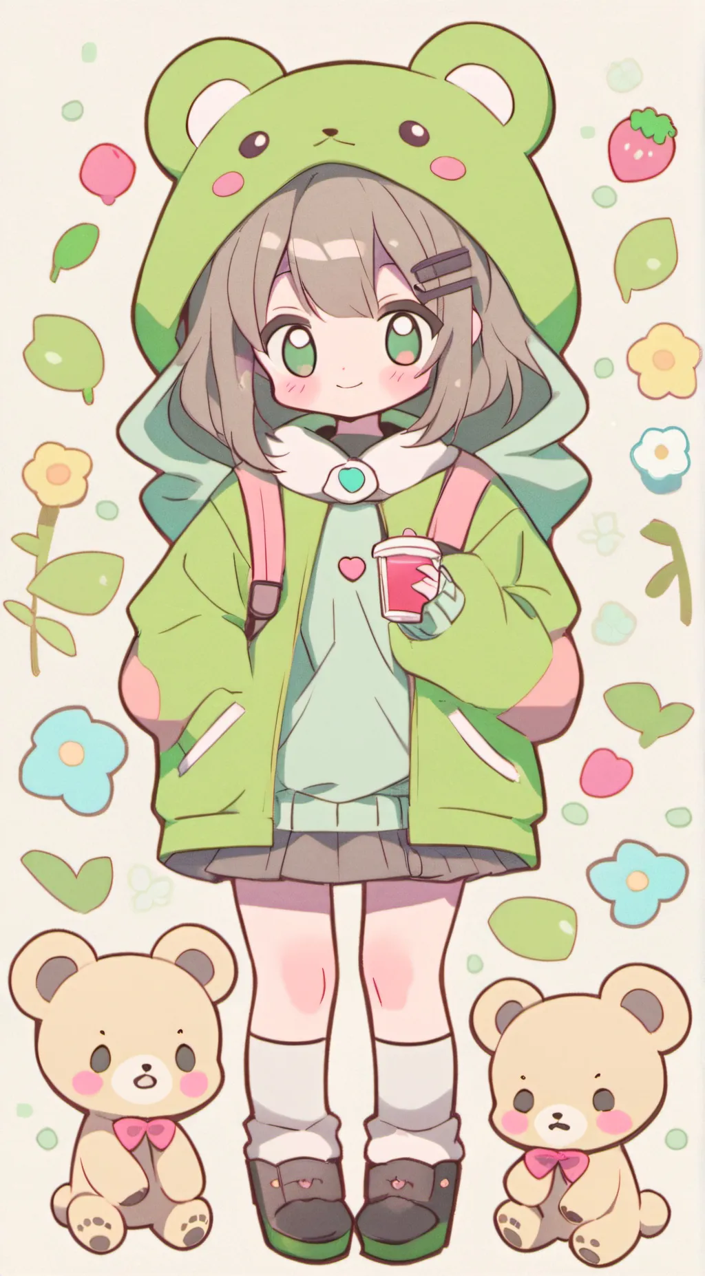 ai character: BerryBear background