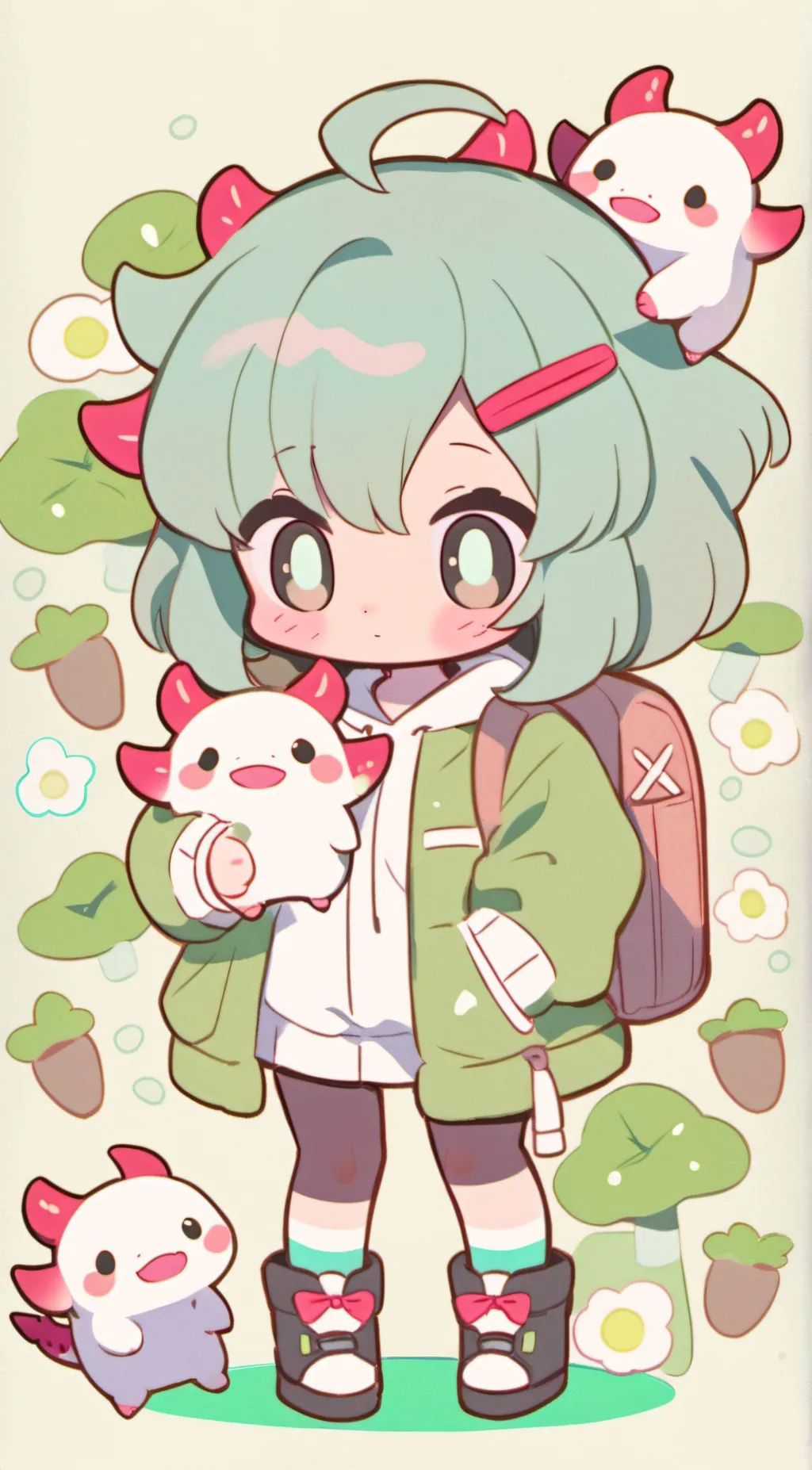 ai character: Axi  background