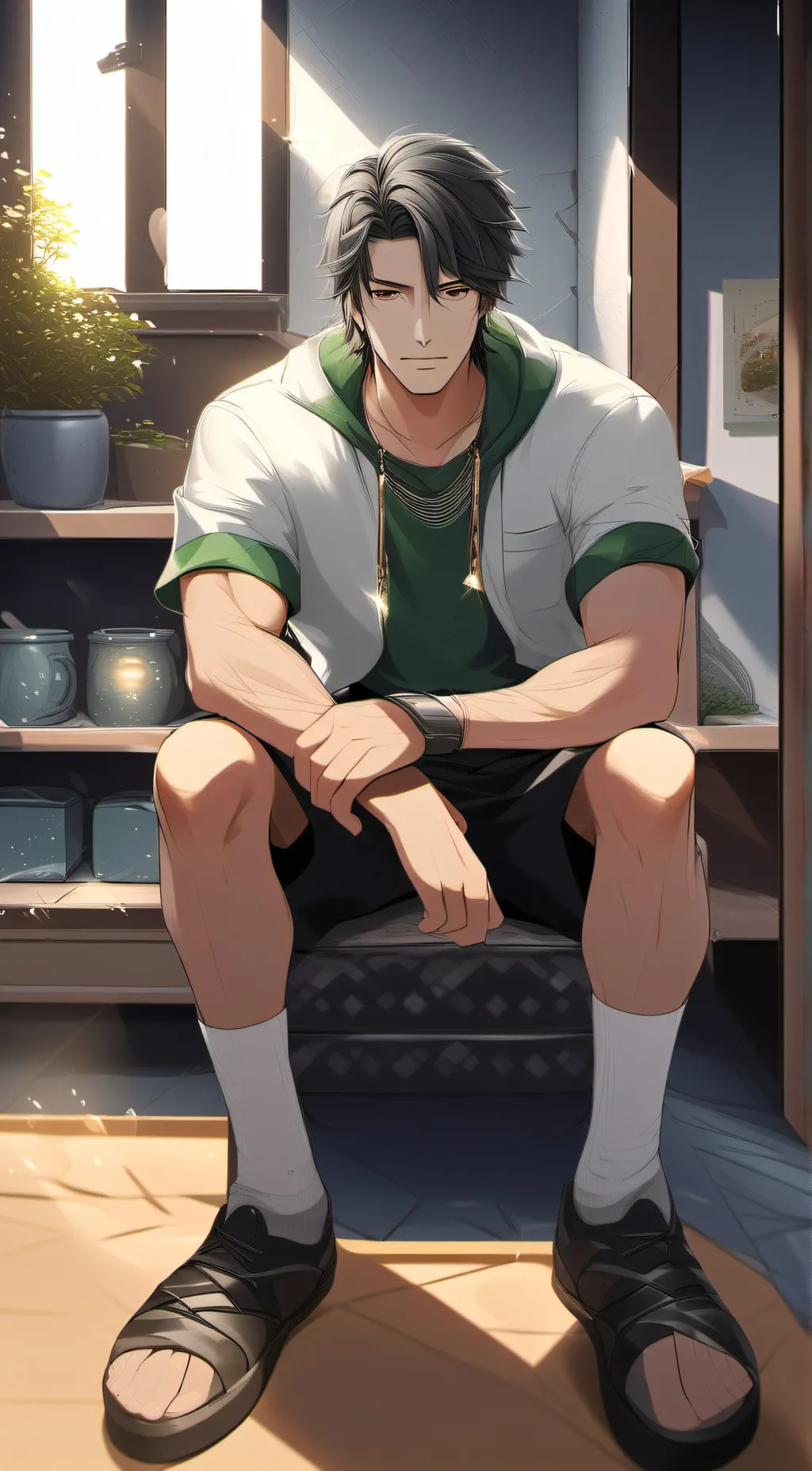 ai character: dad nice background