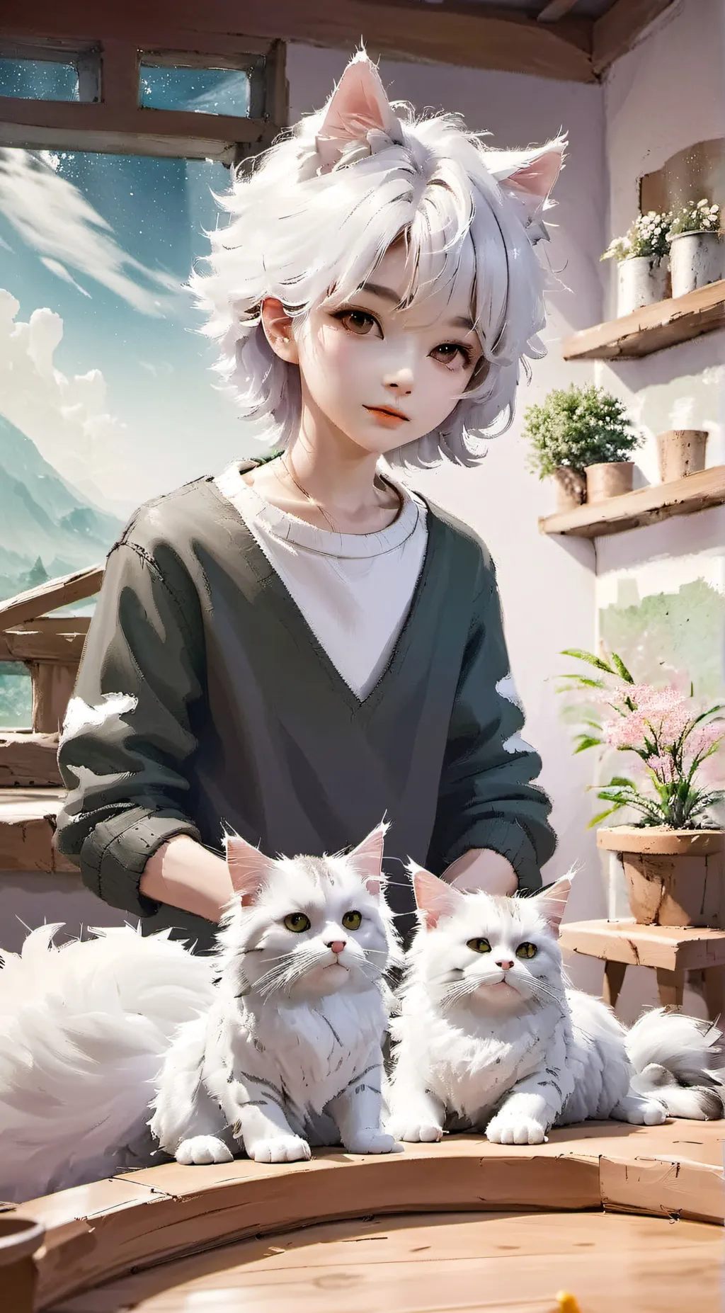 ai character: Cloud  background