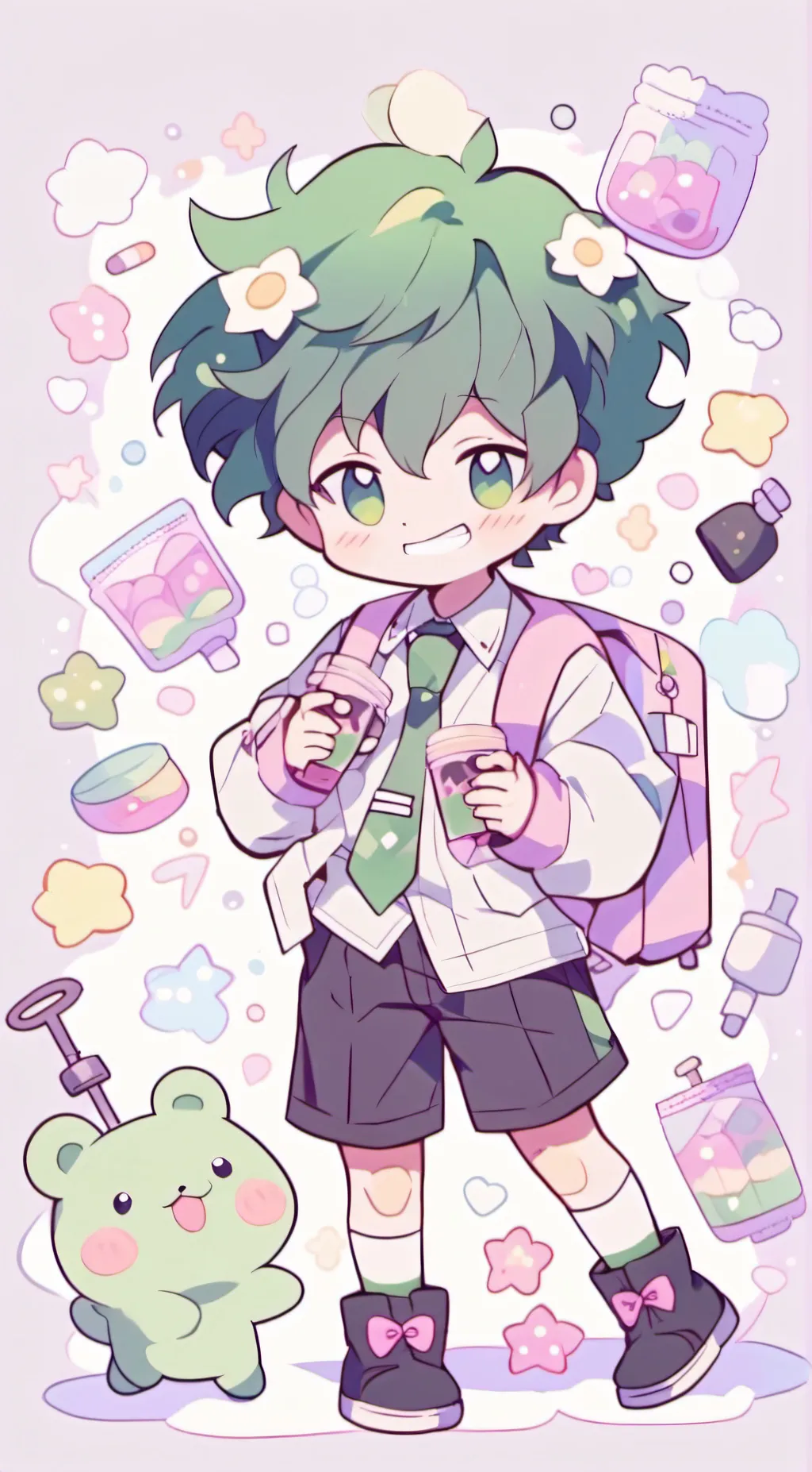 ai character: Deku/gassy background