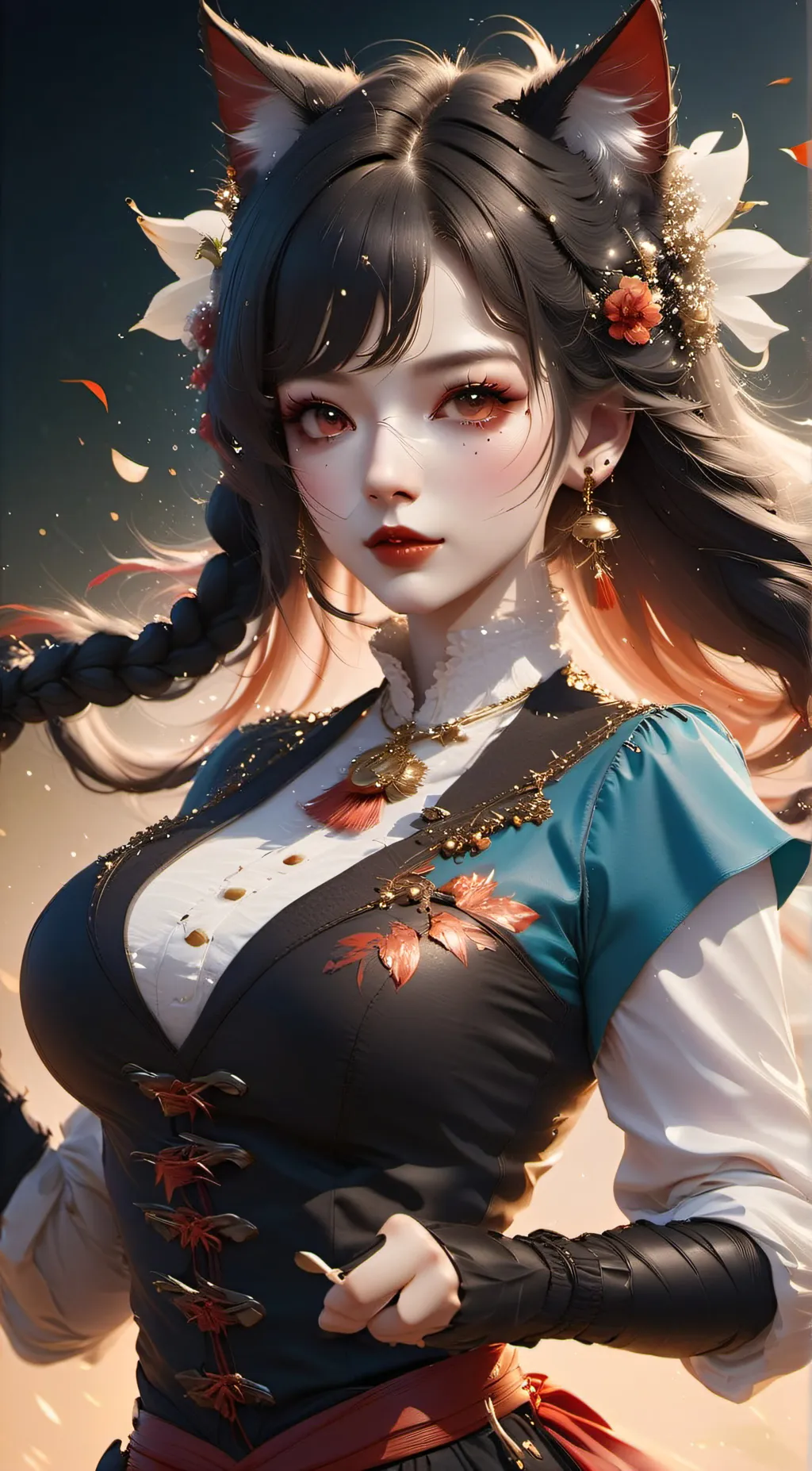 ai character: . emalle background